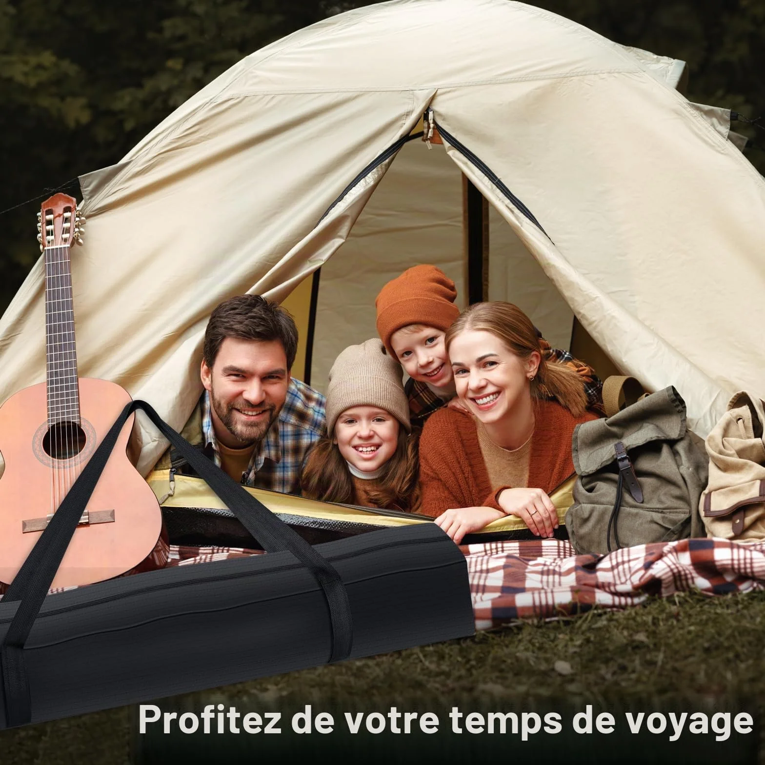Zikenis Sac de Trépied 120×20 cm étanche pour Camping, Rangement Portable pour mât de Tente