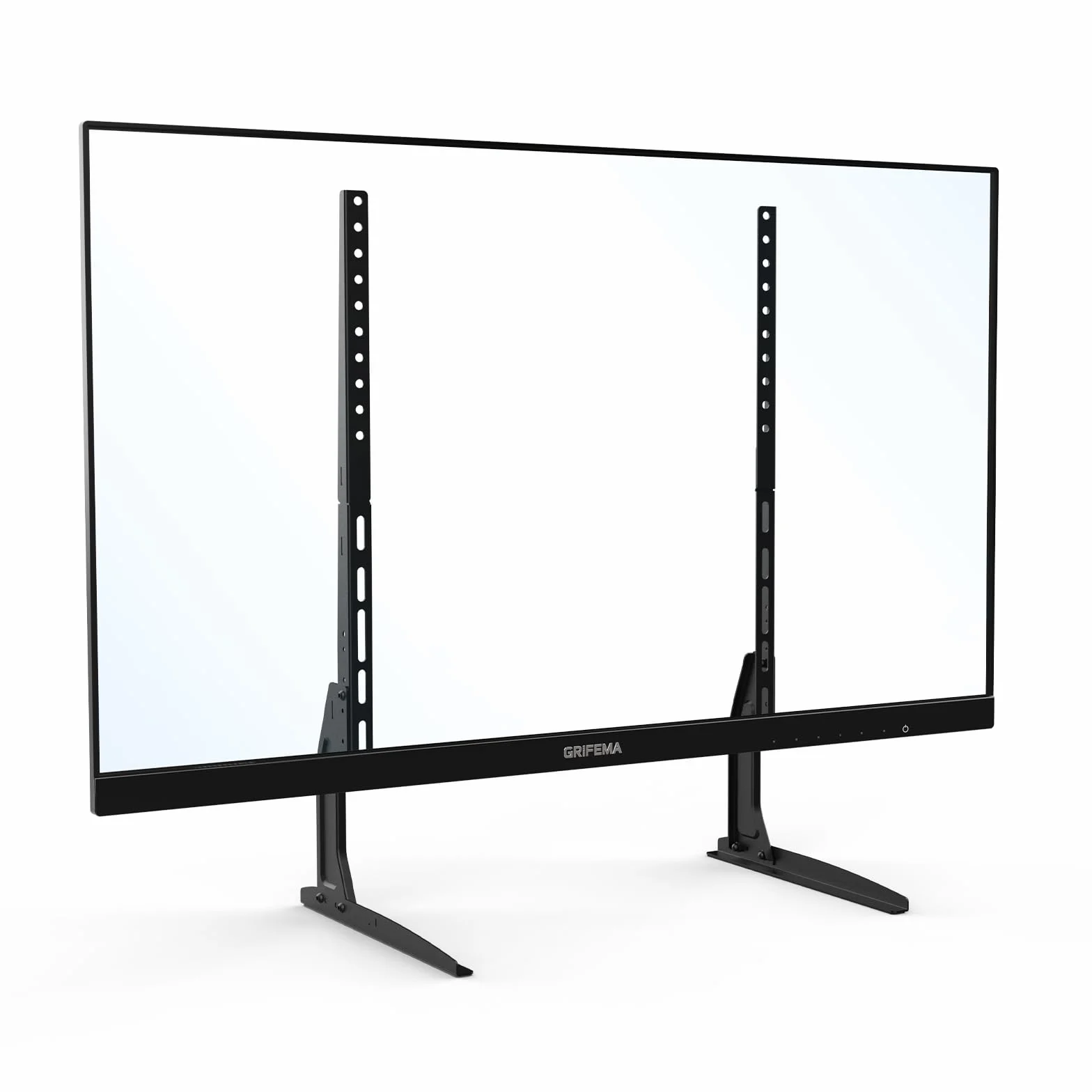 GRIFEMA Pied TV Universel pour Téléviseurs 22"-80", Hauteur Ajustable, Supporte Jusqu'à 50kg, VESA Max 800x400mm, Montage Facile - Noir
