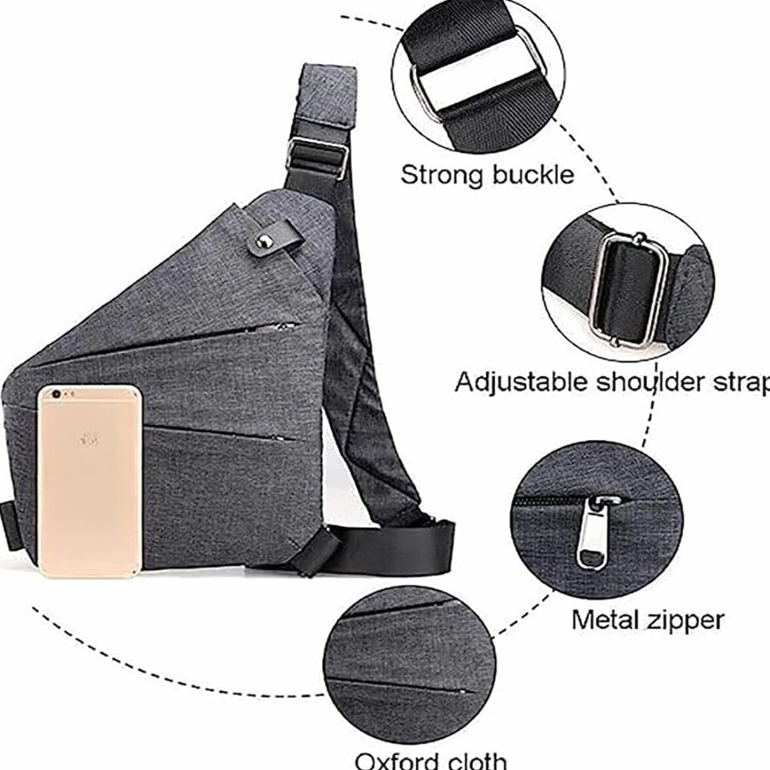 Sacs à bandoulière antivol en Nylon pour Homme Femme Voyage Cyclisme Randonnée