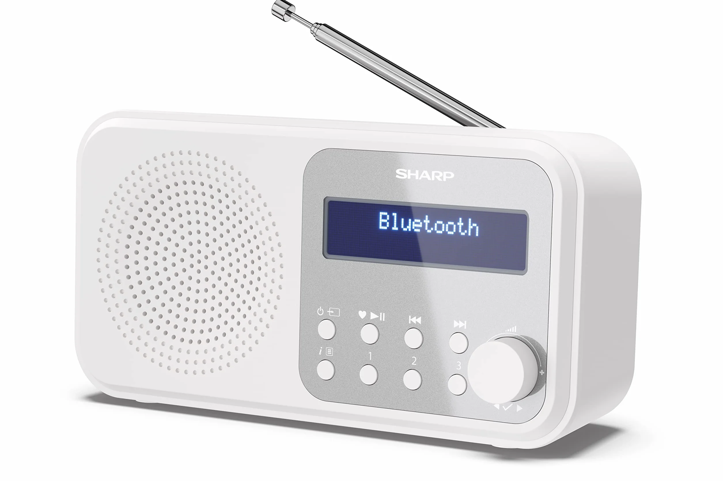 SHARP DR-P420 (WH) Radio numérique Portable Tokyo (Dab/Dab+/FM avec RDS, Bluetooth, USB ou Piles) Blanc
