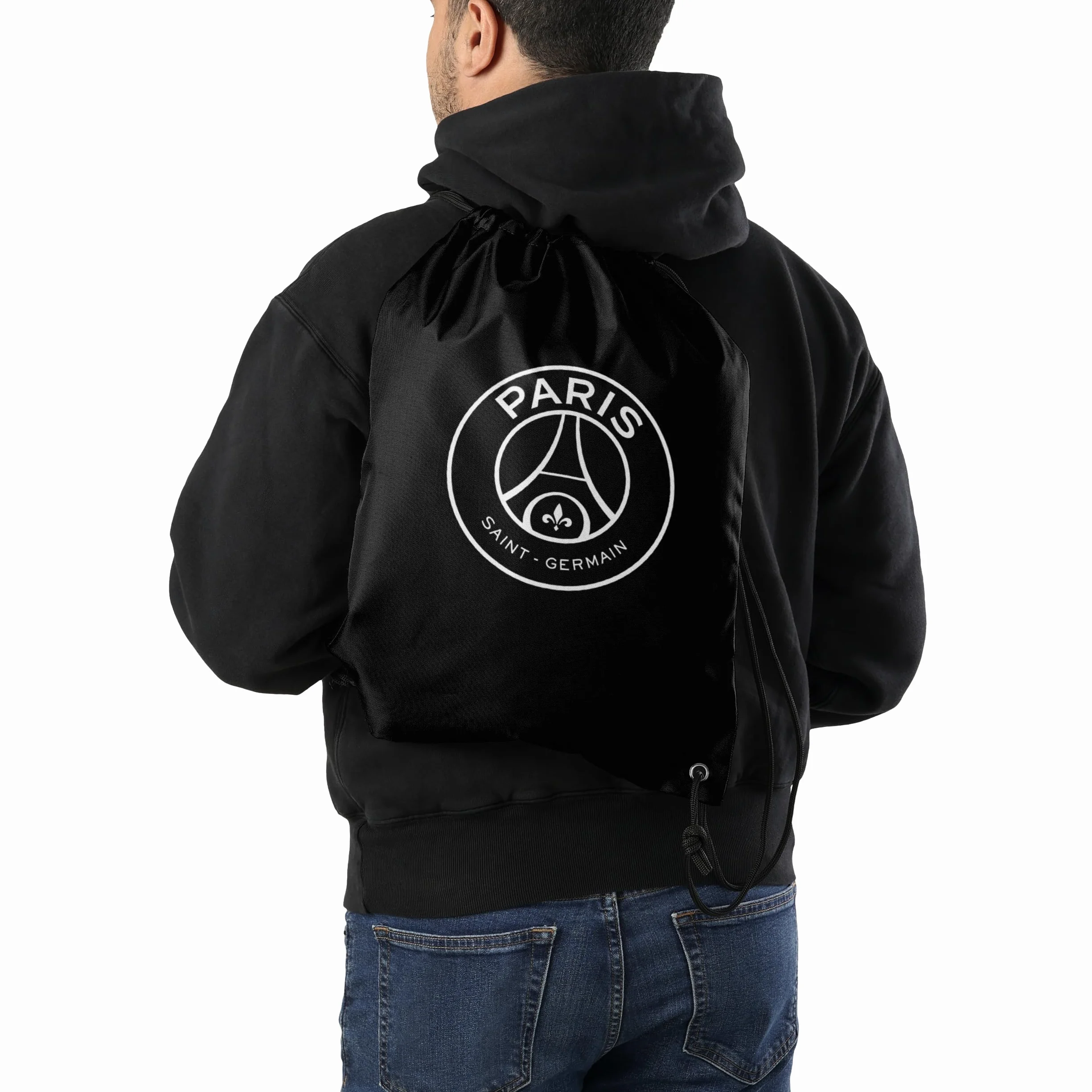 FOCO Sac de Sport Football Cordon de Serrage Noir