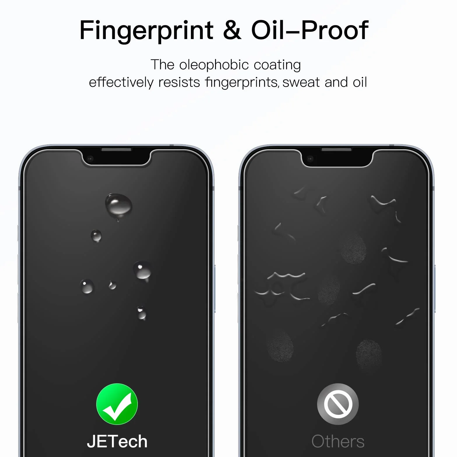 JETech Protection D'écran pour iPhone 17e (2026) / iPhone 16e / iPhone 14, Film en Verre Trempé, Écran de 6,1 Pouces, Lot de 3