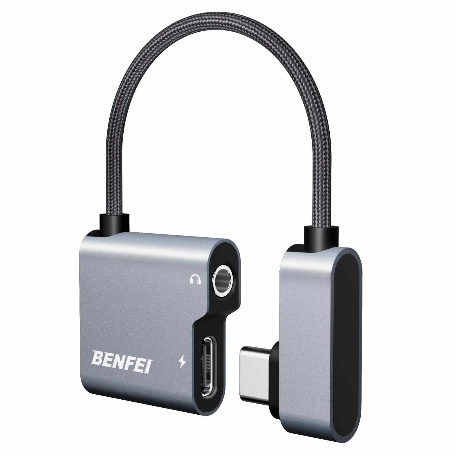 BENFEI Adaptateur USB C vers Prise Audio avec Charge Rapide 60 W, USB-C vers Casque Femelle 3,5 mm, Compatible iPhone 15 Pro Max/15 Pro/15, Samsung Galaxy S24/S23/S22/S21 Ultra, iPad Pro