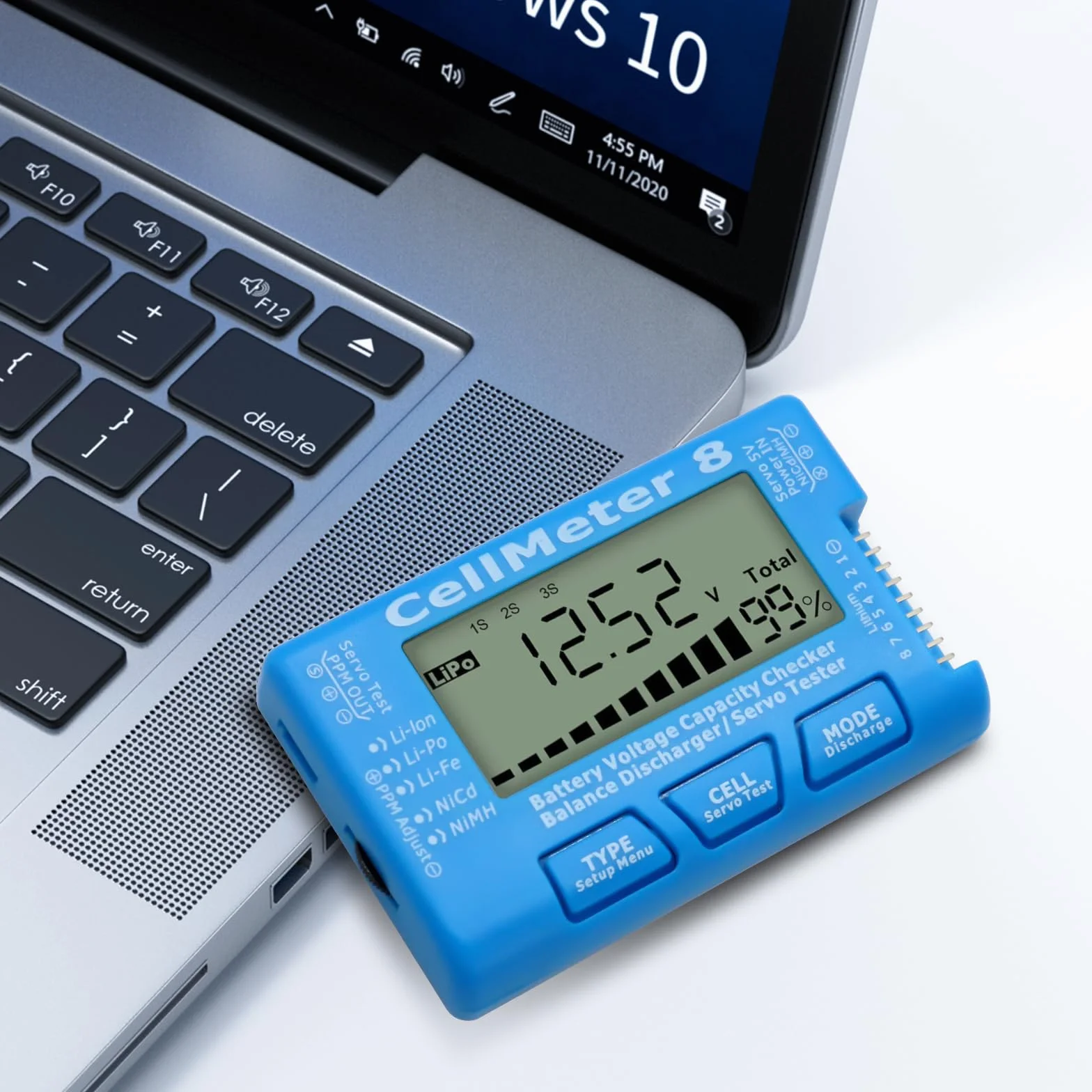 AYWHP RC 8 testeur de capacité de batterie numérique avec écran LCD pour LiPo Life Li-ION Nicd NiMH
