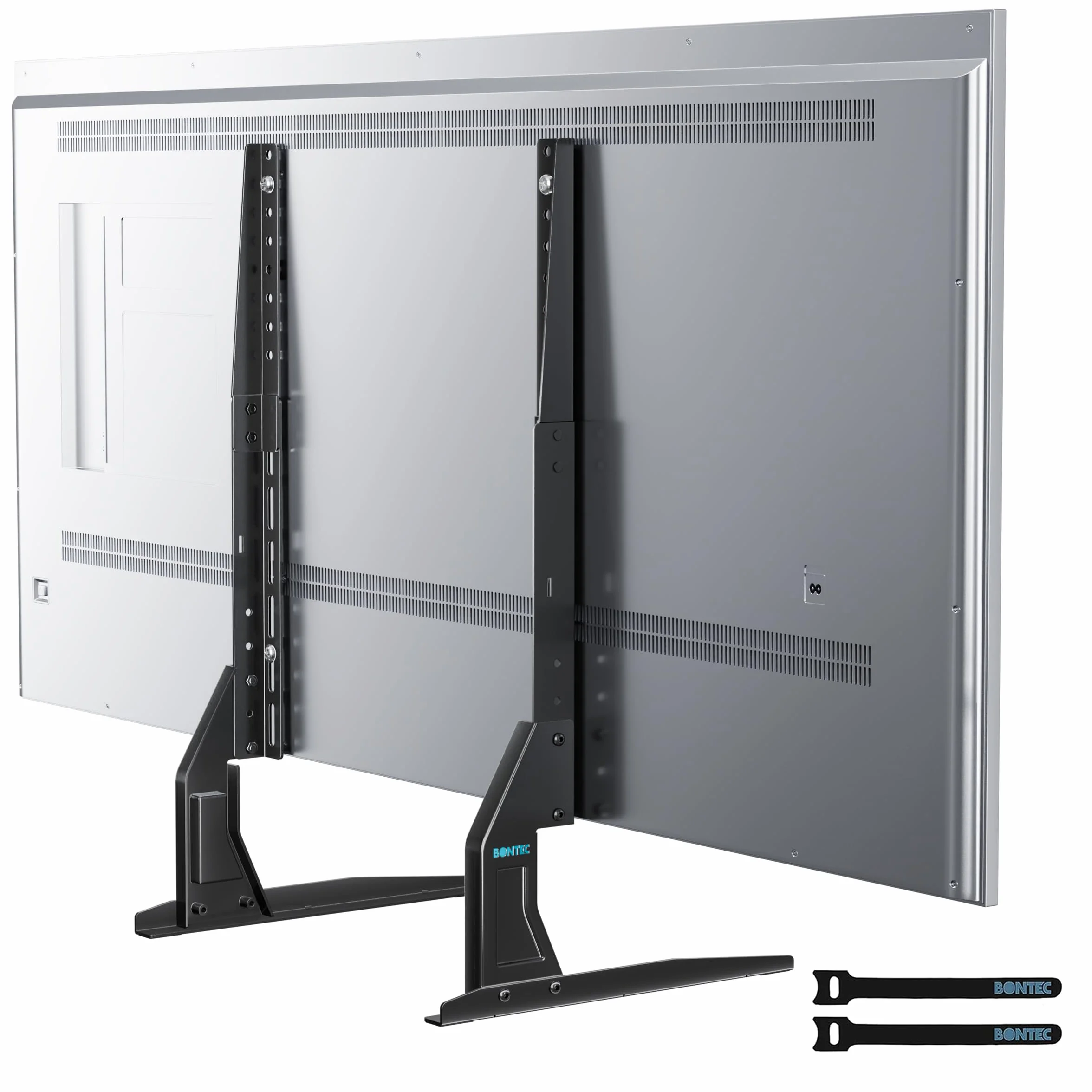BONTEC Support TV sur Pied pour Téléviseurs 22-65 Pouces, Pied TV Universel avec Hauteur Ajustable, Capacité de Charge 50kg, Design Stable et Durable, Max. VESA 800x400mm