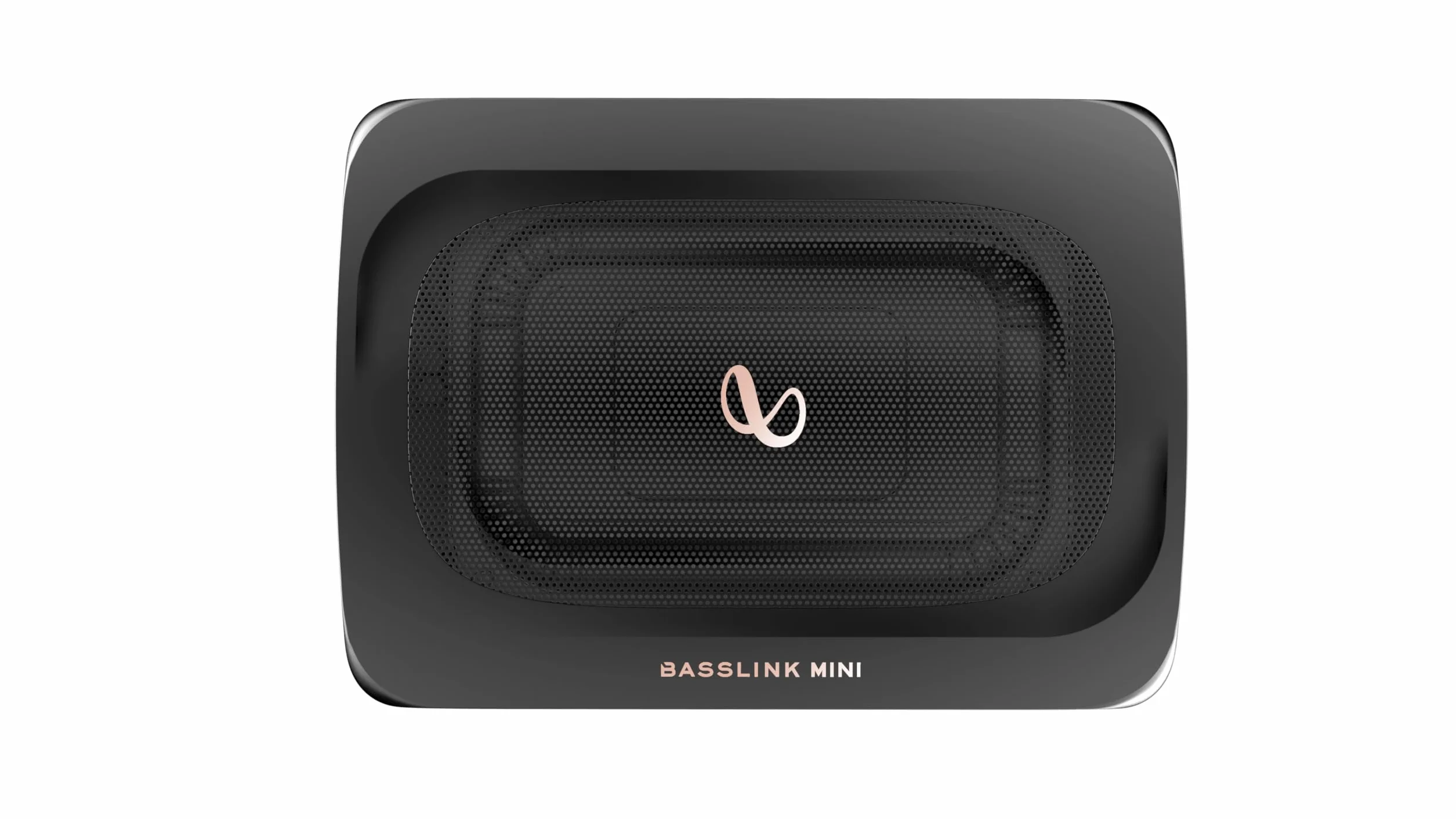 Infinity BassLink Mini Caisson de Basses Actif Compact 100W RMS et 200W Max avec Haut-Parleur 6x8, boîtier en Aluminium, Filtre Passe-Bas réglable, Bass Boost et Commande de Volume à Distance