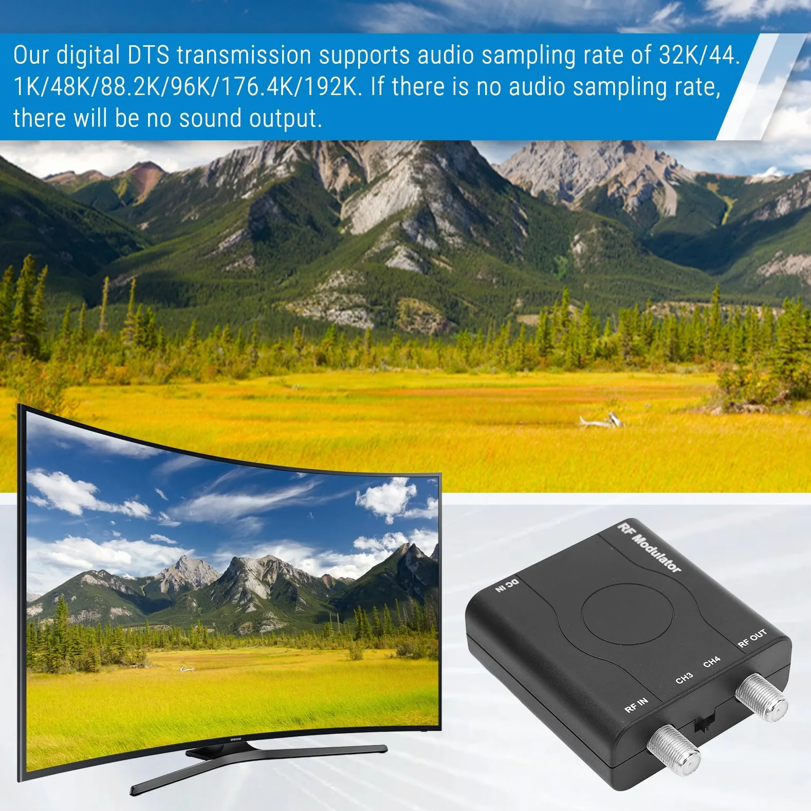 Adaptateur HDMI vers coaxial HDM61 convertisseur RF vers HDMI 1080p NTSC CH3 CH4 modulateur RF