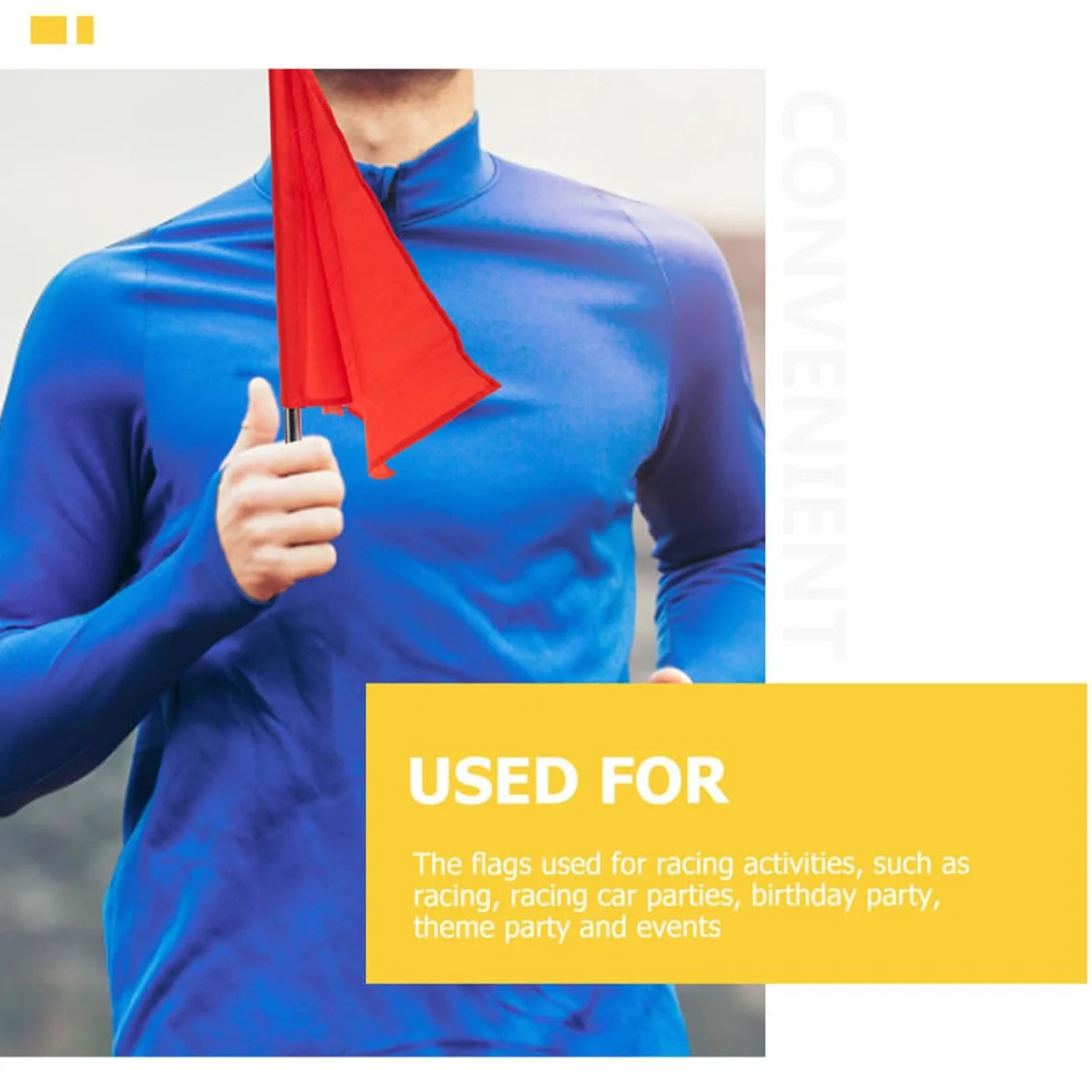 Lot de 4 Drapeaux d'Arbitre de Signalisation de Course en Tissu Résistant Rouge et Vert