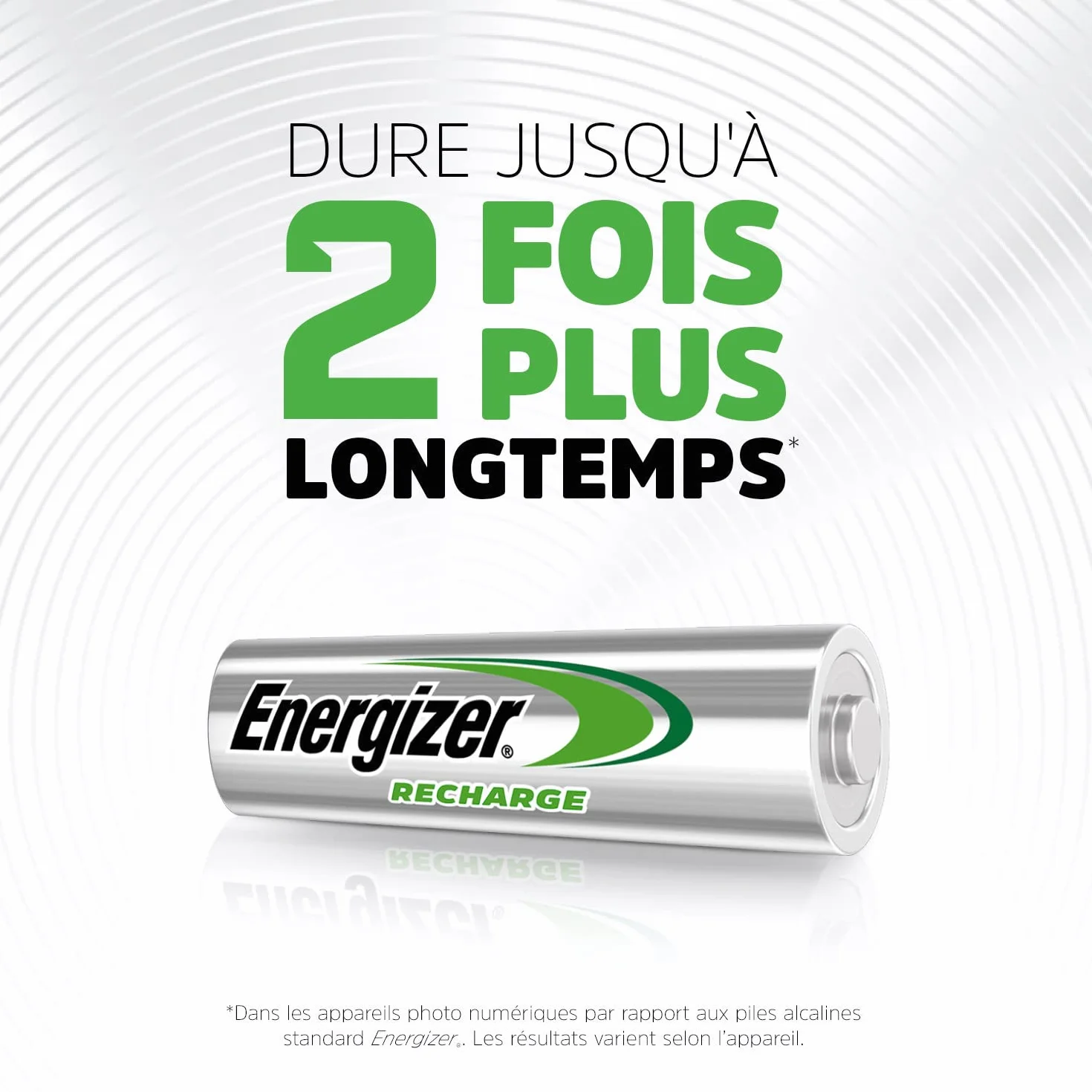 Energizer Piles Rechargeables AA 1350 mAh NiMH Lot de 4