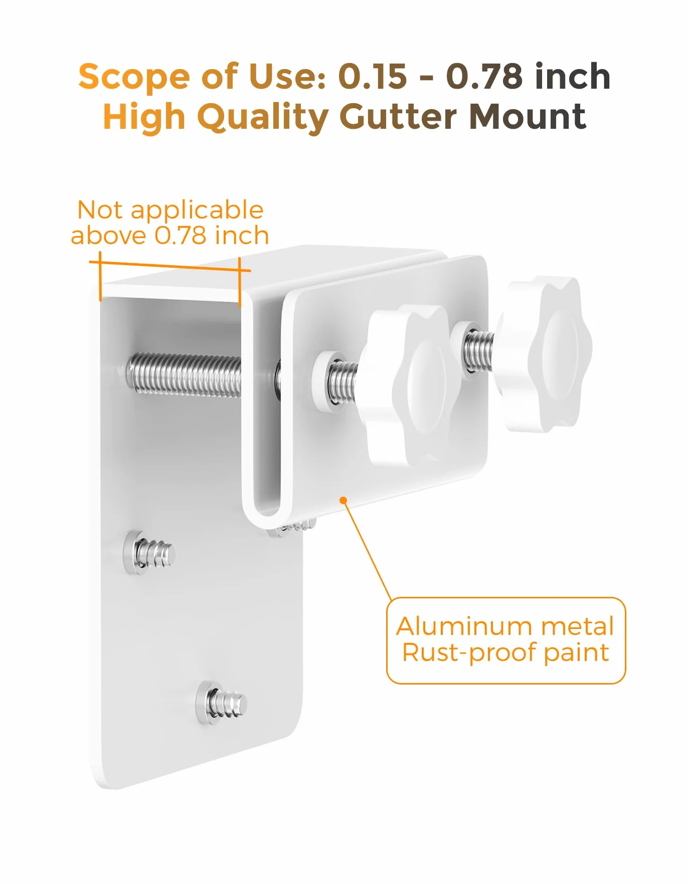 Support pour caméra de sécurité Eufy SoloCam S340/SoloCam E30/E42, support de caméra de sécurité solaire, vis anti-rouille, pas de perçage, compatible avec les caméras dôme IP PTZ extérieures