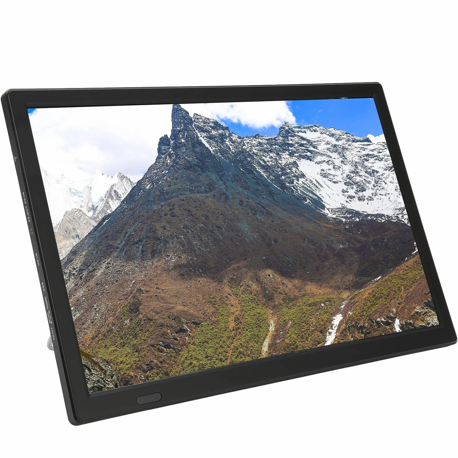 Moniteur LED TV Portable 16 Pouces, écran HD LED TV avec Batterie au Lithium Rechargeable, pour Voiture, Caravane, Camping, Extérieur, Cuisine, Télévision/Moniteur avec Prise USB