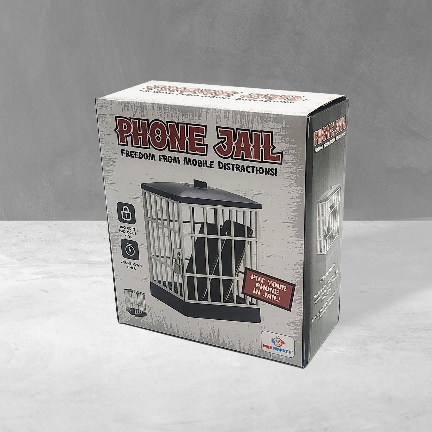 Prison pour Portable avec minuterie et clé - La Solution Ultime pour Les accros du Portable - Mad Monkey