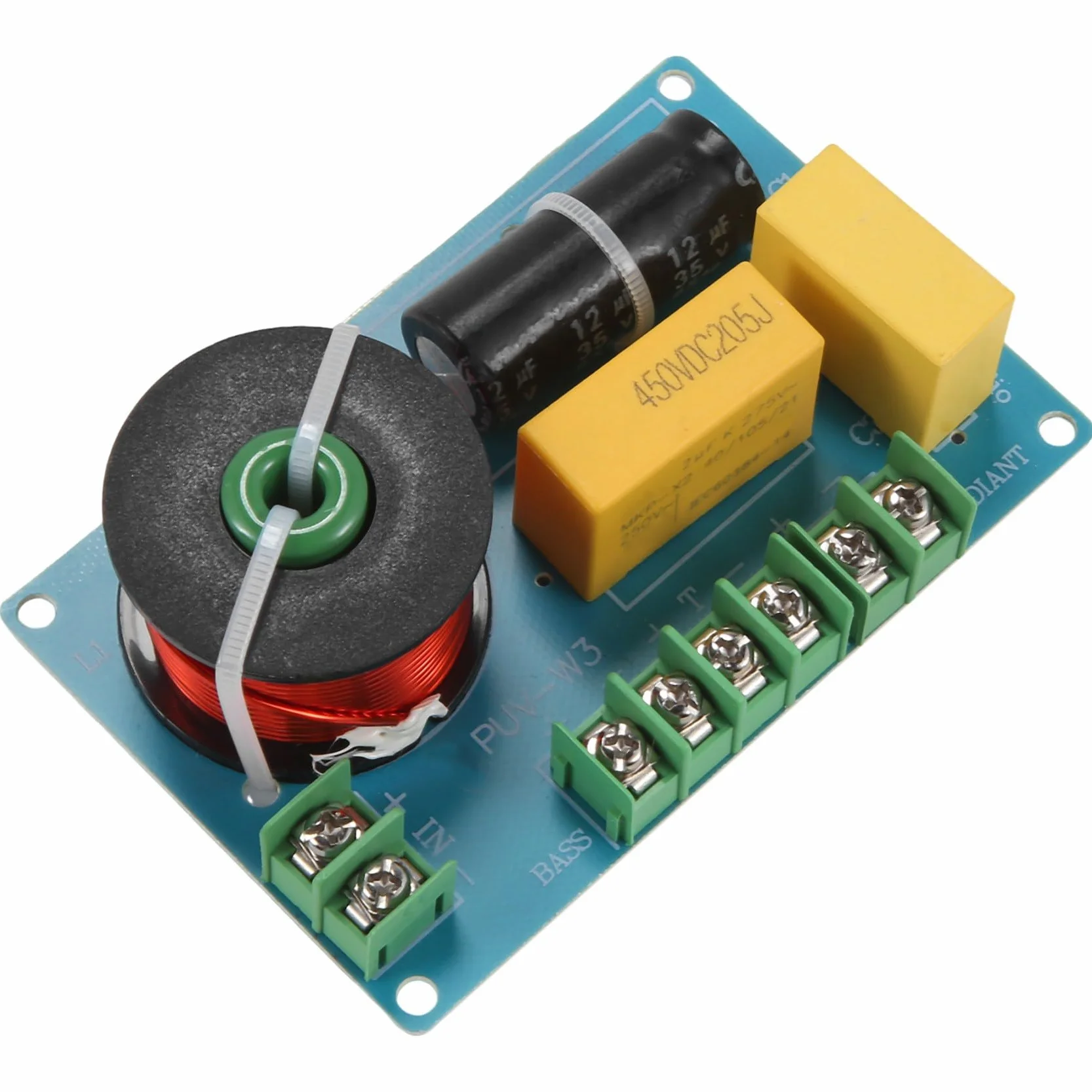 Diviseur de Fréquence de Haut-Parleur à 3 Voies de 200 W, Circuit Imprimé de Filtre de Séparateur Audio pour Le Croisement de Haut-Parleur de Bricolage de Cinéma Maison