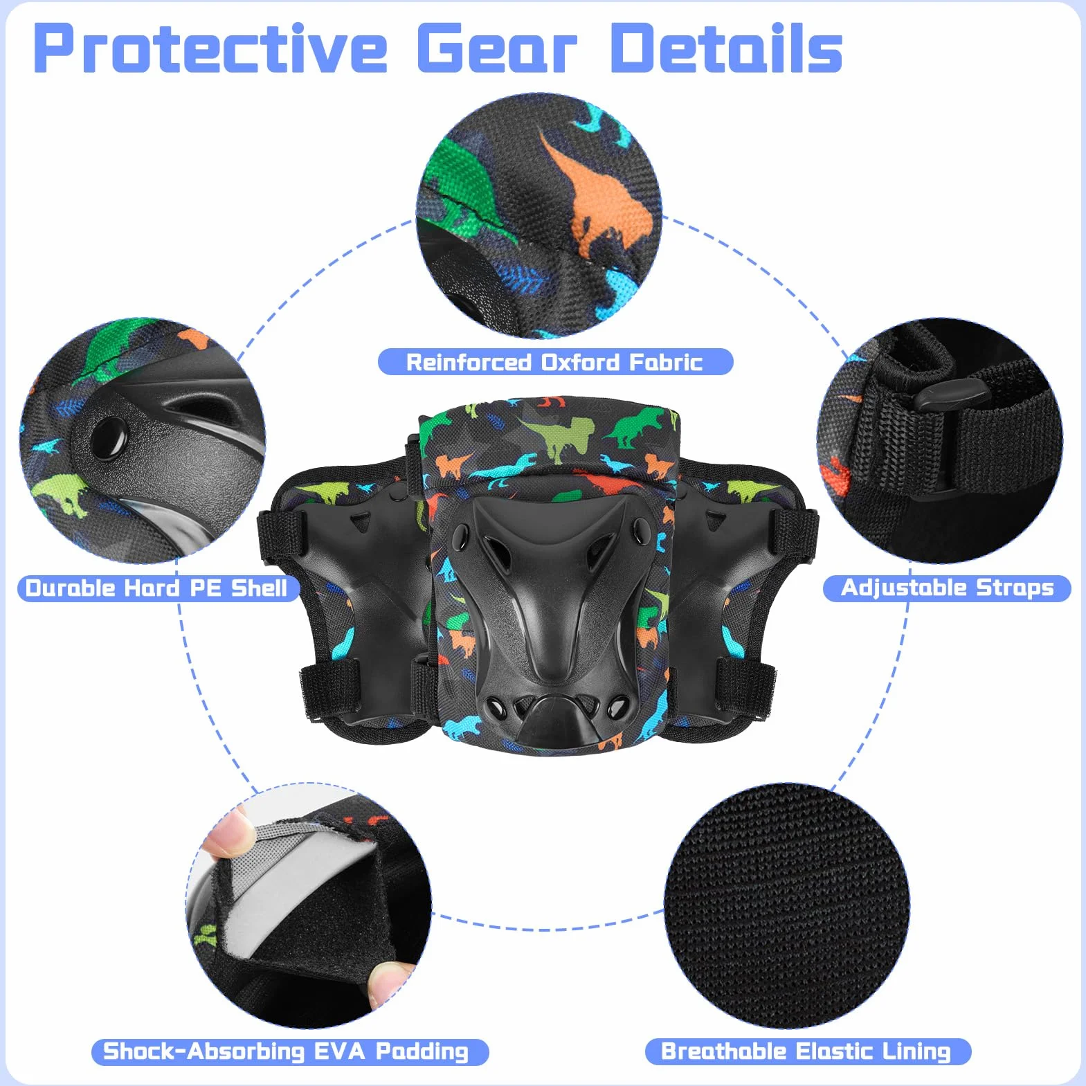 Casque Velo Enfant Licorne Protection Trotinette Genouillères Coudières Réglables Roller Scooter Skateboard 3-8 Ans