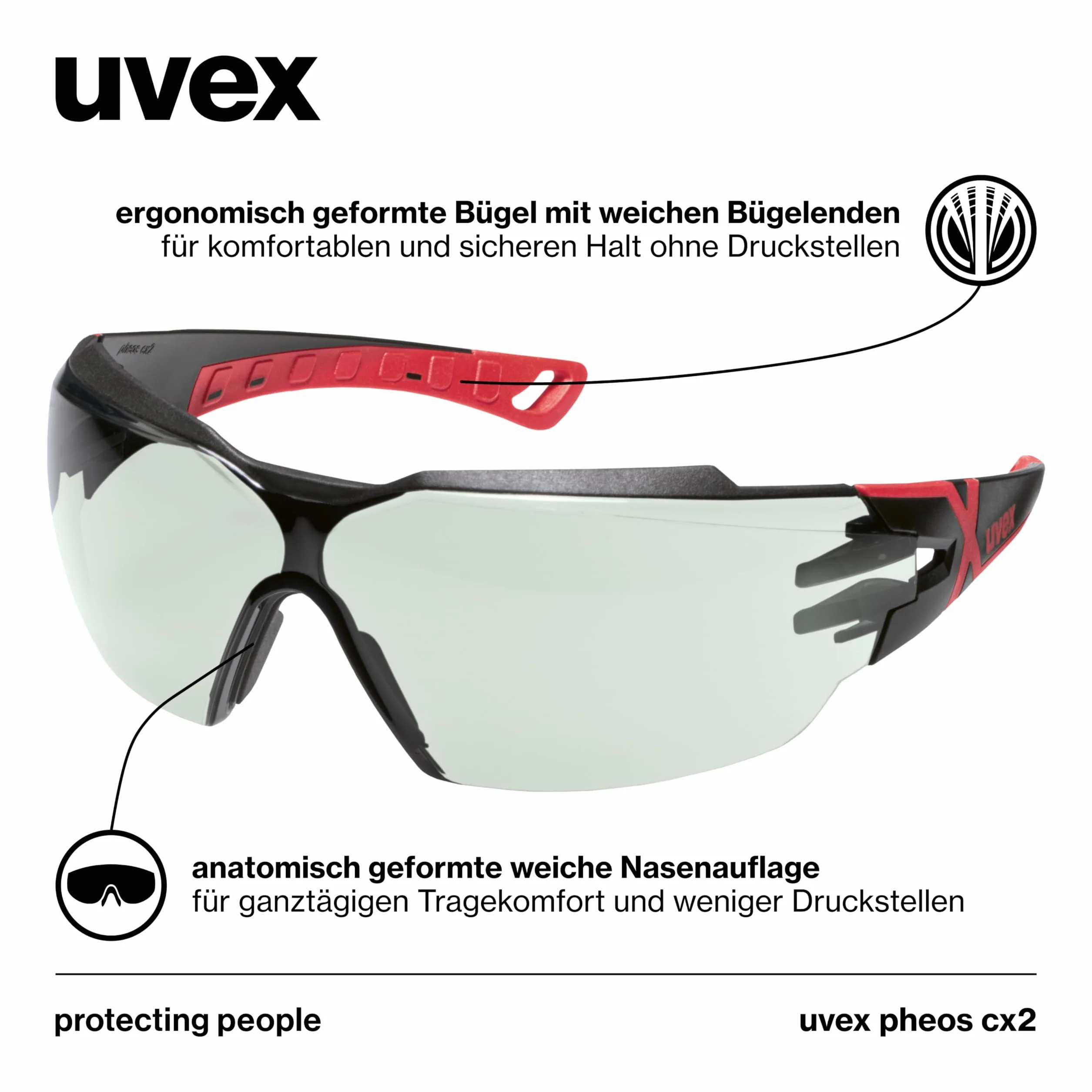 Uvex pheos cx2 Lunettes de protection infrarouge UV soudage anti-buée anti-rayures
