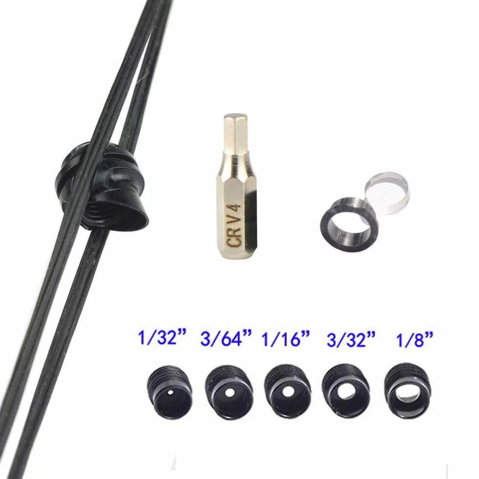 SHARROW Peep Sight 37/45 degrés Aluminium Housing Clarifier Lens 5 Tailles Noyau Intérieur Aperture Kit pour Arc à Poulies