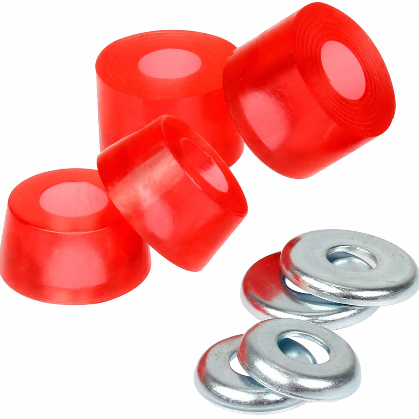 FunTomia Caoutchouc de guidon de skateboard dureté 85A 2X Bottom Bushing 2 Top Bushing 4 rondelles