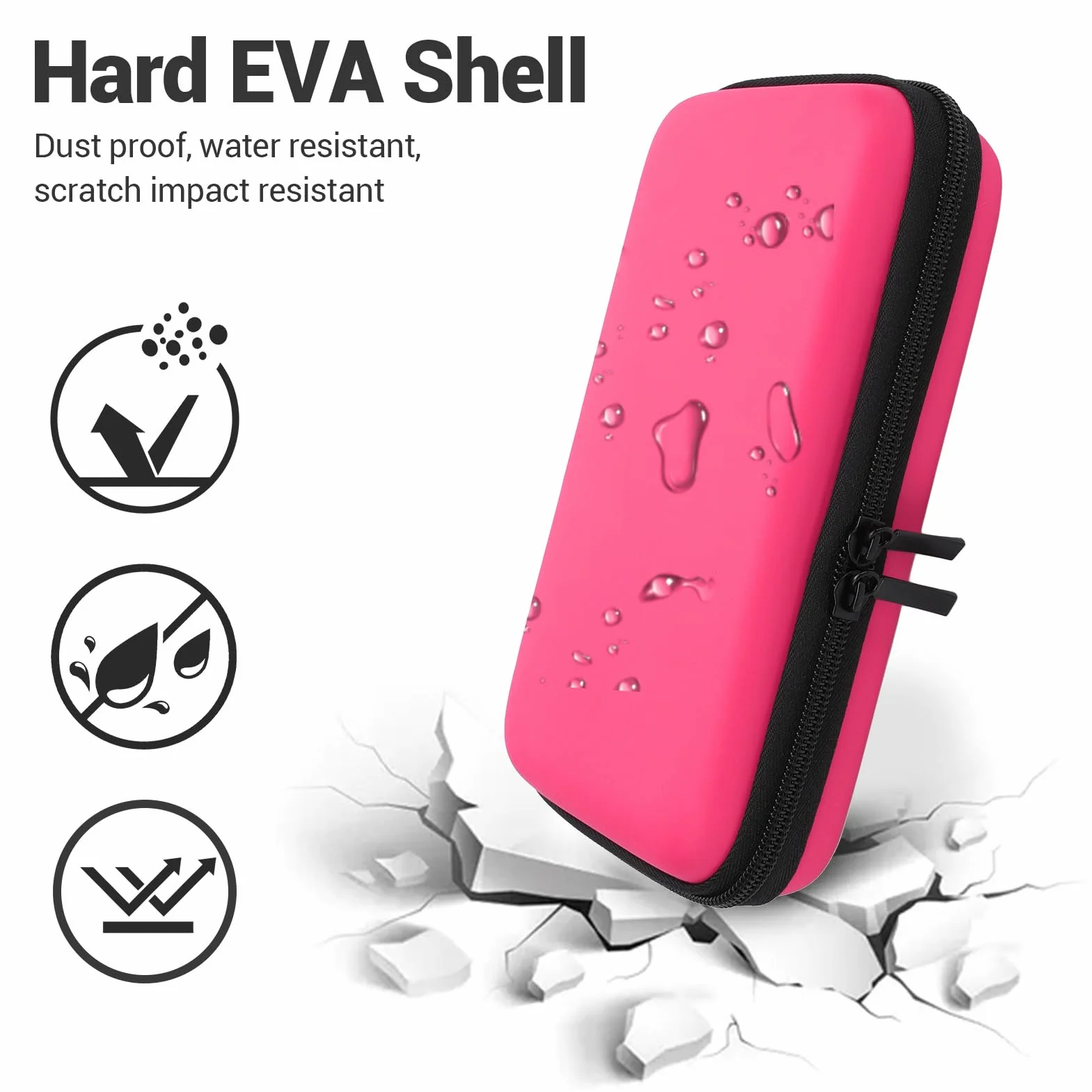 Sxhlseller Étui de Transport pour NintendoNew New 2DS XL, 2DS LL, New 3DS, Console 3DS, étui de Protections Rigide avec Emplacement pour 8 Cartouches de Jeu, PU étanche et EVA Rigide,