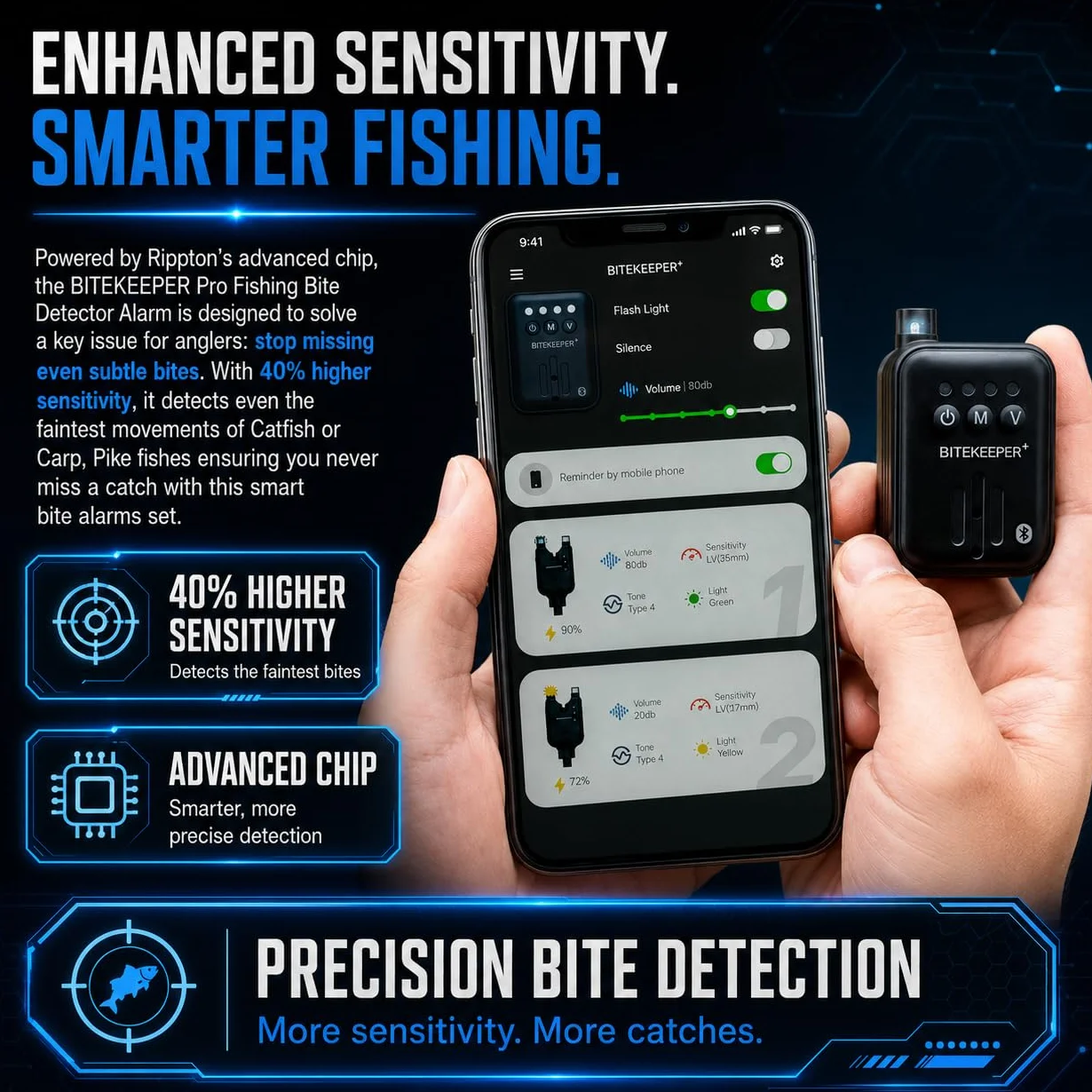 BiteKeeper Pro 3+1 détecteurs de Touche intelligents