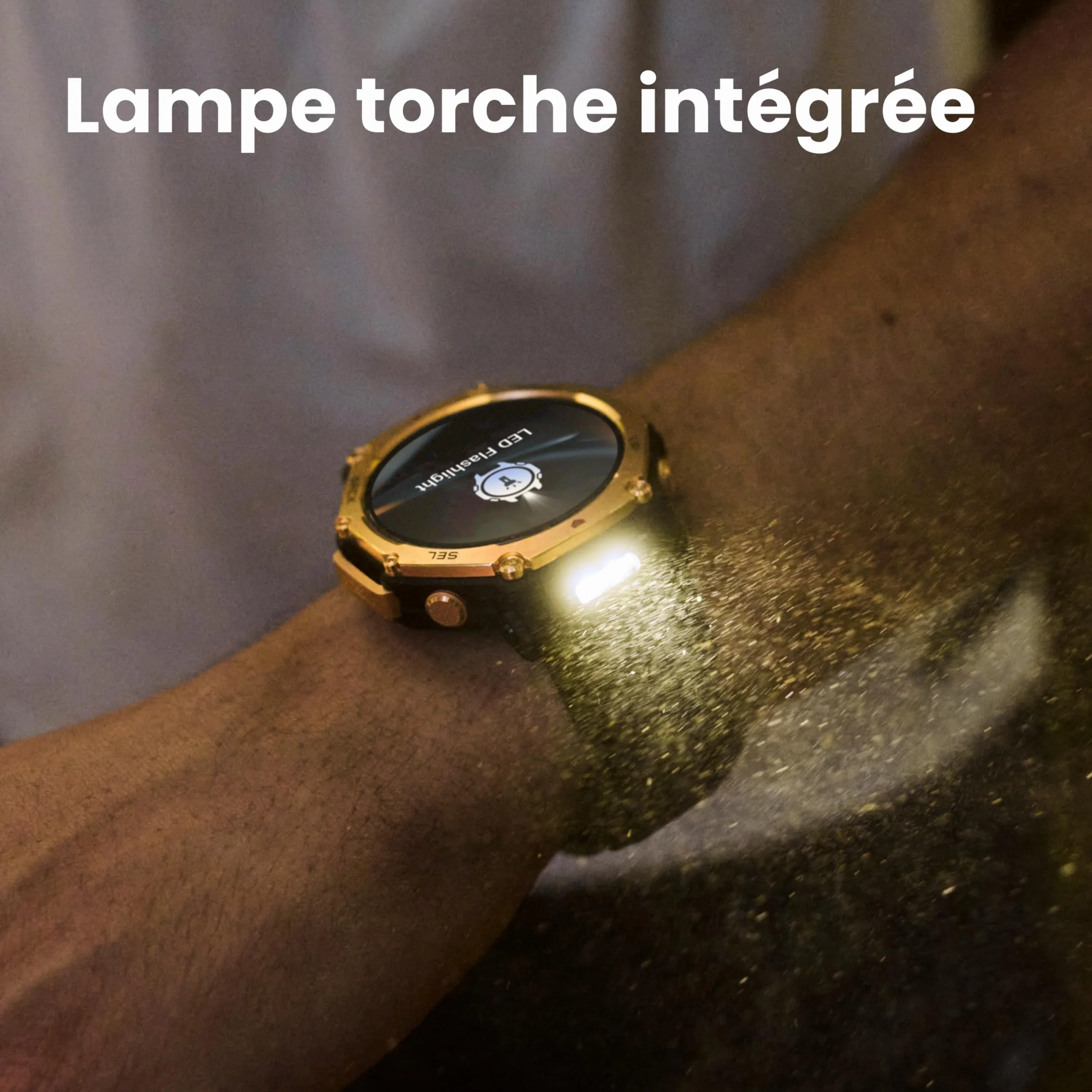 Amazfit T-Rex 3 Pro Montre Connectée Outdoor 48 mm, Écran AMOLED en Saphir, Lunette en Titane, GPS Double Bande, Cartes Hors Ligne, Lampe Intégrée, Autonomie 25 Jours, Smartwatch pour Android iPhone
