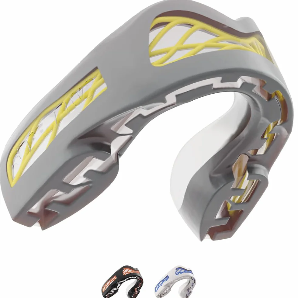 SafeJawz Nitro Protège-dents pour sports de contact avec étui Gris