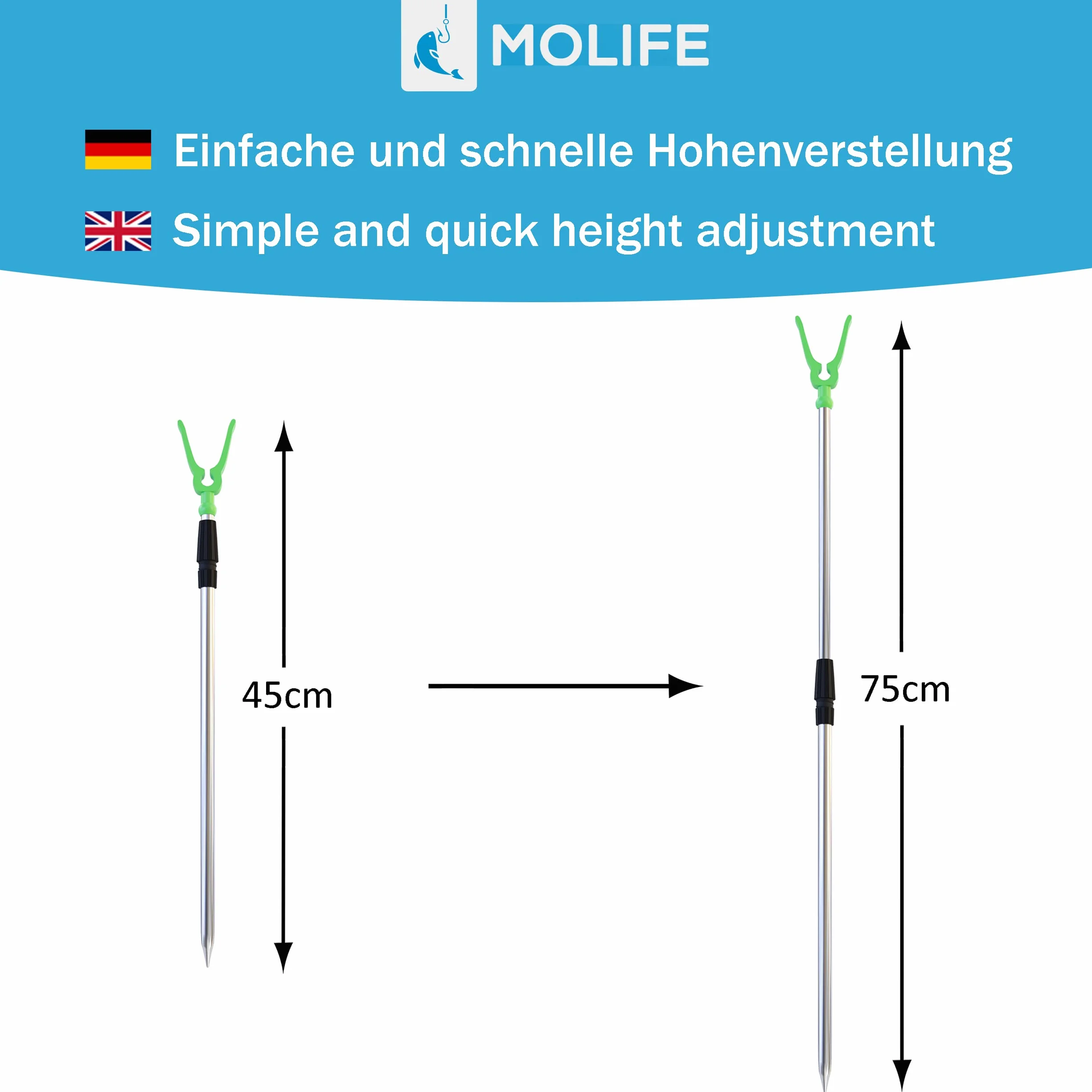 MoLife Porte Canne Support de Canne à Pêche (8)