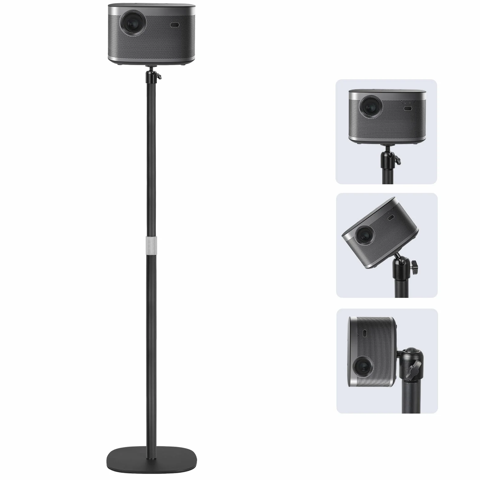 AKOZLIN Support projecteur sol réglable hauteur 19"-49,21" rotation 360° universel plafond charge 6 kg compatible caméra webcam