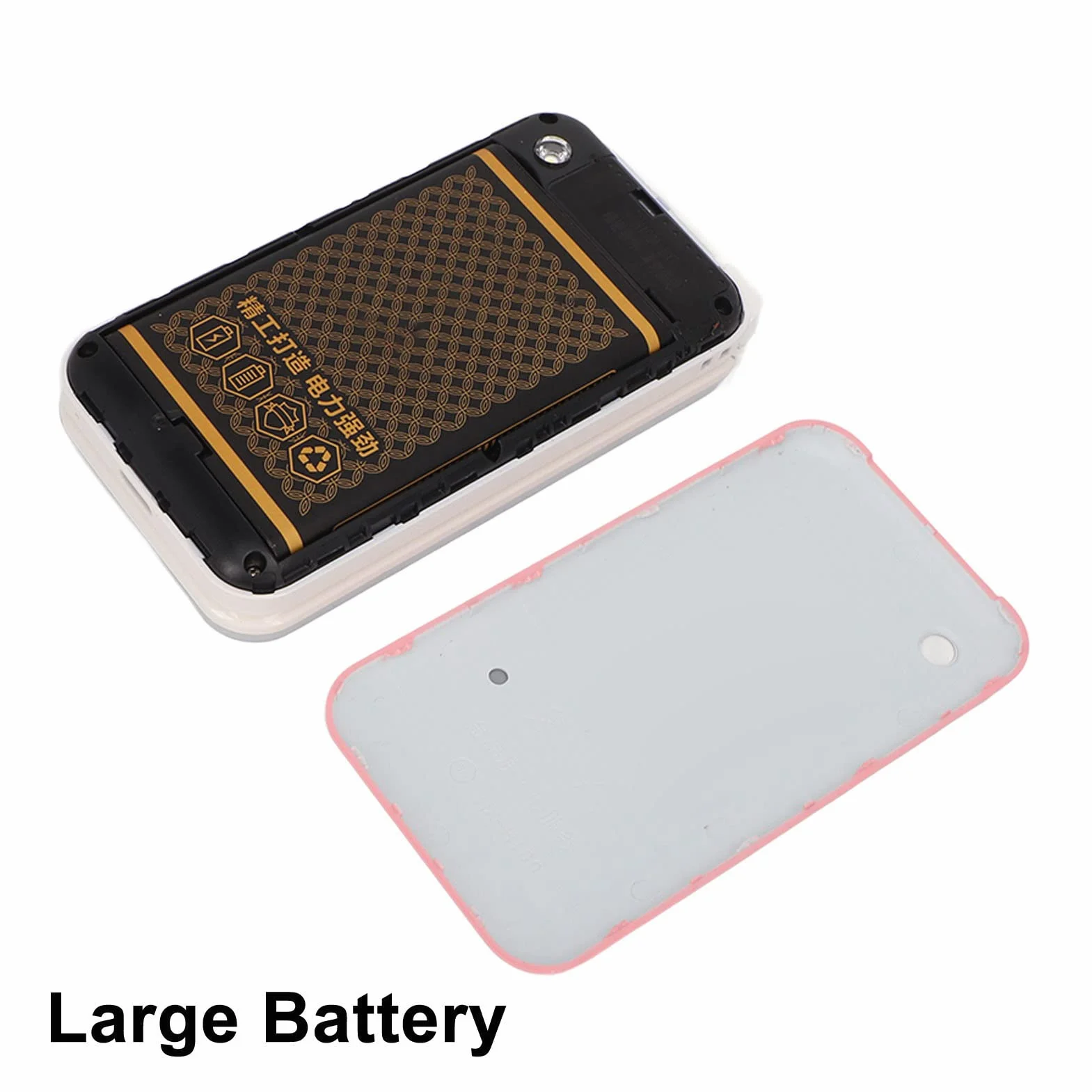 Téléphone à Clapet N509 2G Double SIM 2,4 Pouces 6800 mAh Grandes Touches Prise UE