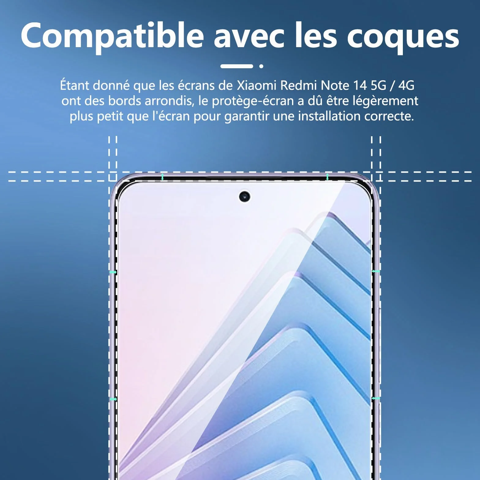 NEW'C Lot de 3, Verre Trempé pour Xiaomi Redmi Note 14 5G/4G, (non compatible avec Xiaomi Redmi Note 14 Pro 5G) Protection écran efficace contre les Rayures - sans Bulles - Ultra Résistant