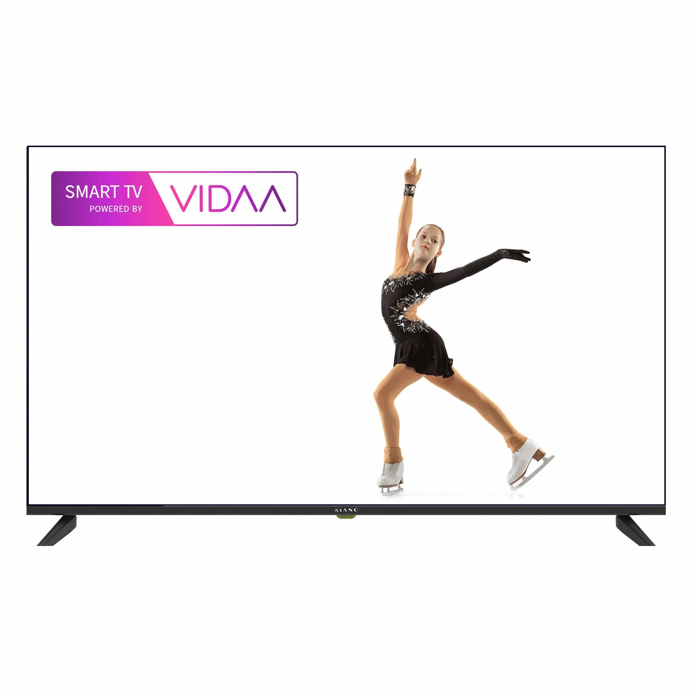 KIANO Elegance 50” Smart TV 4K UHD – VIDAA OS, D-LED, HDR, Dolby Digital Plus, Wi-FI, HDMI/USB, Triple Tuner DVB-T2/S2/C, PVR USB, Design sans Bordures