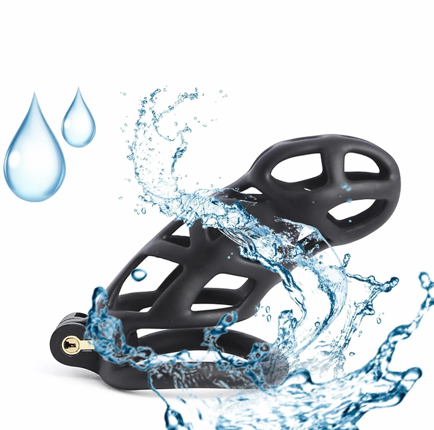 Support léger en résine structure 3D anti-chute antivol Sangle secondaire complémentaire 4 boucles F408