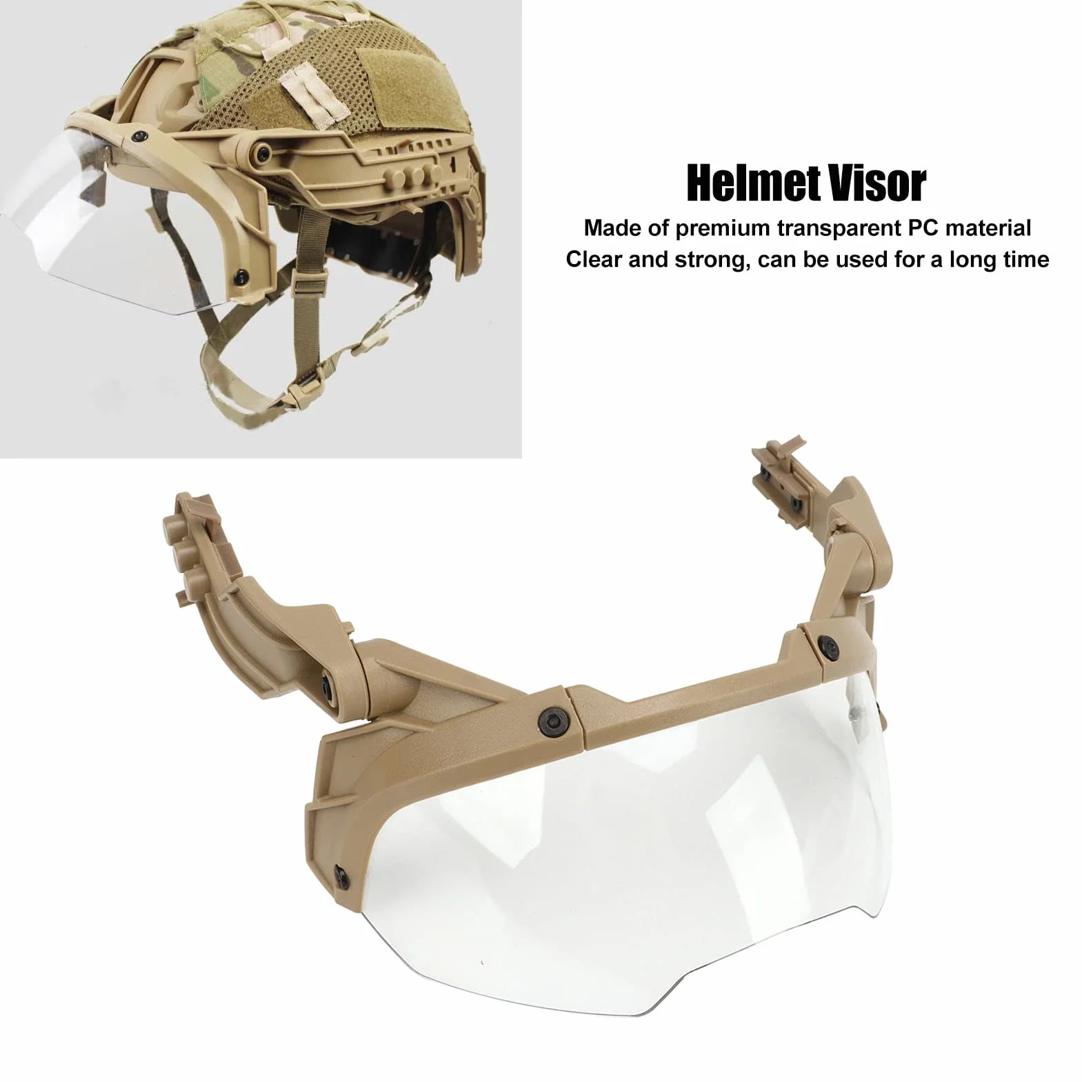 Visière Casque Airsoft MICH/Fast PC Transparente Jaune