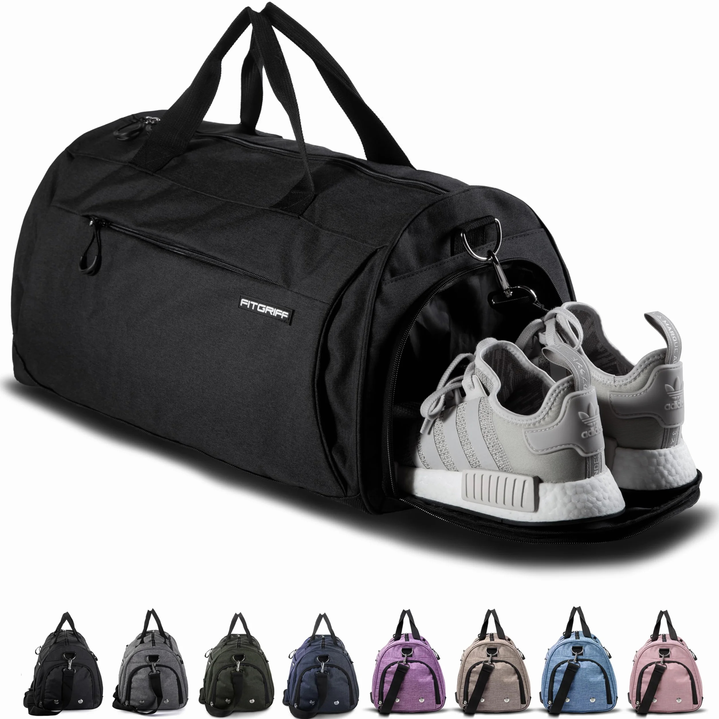 Fitgriff® Sac de Sport Homme Femme V1 - Sac de Voyage Compartiments Chaussures Humide Duffel Bag