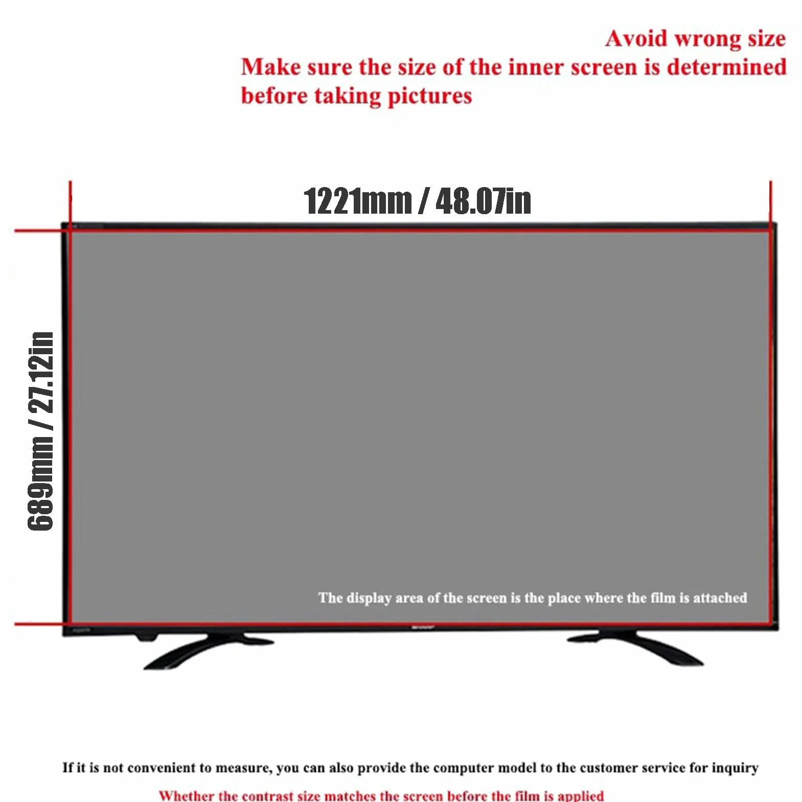 Film Mat Anti-Reflets 55 Pouces, Filtre Anti-Lumière Bleue pour Écran TV, Protection Anti-Rayures sans Bulles