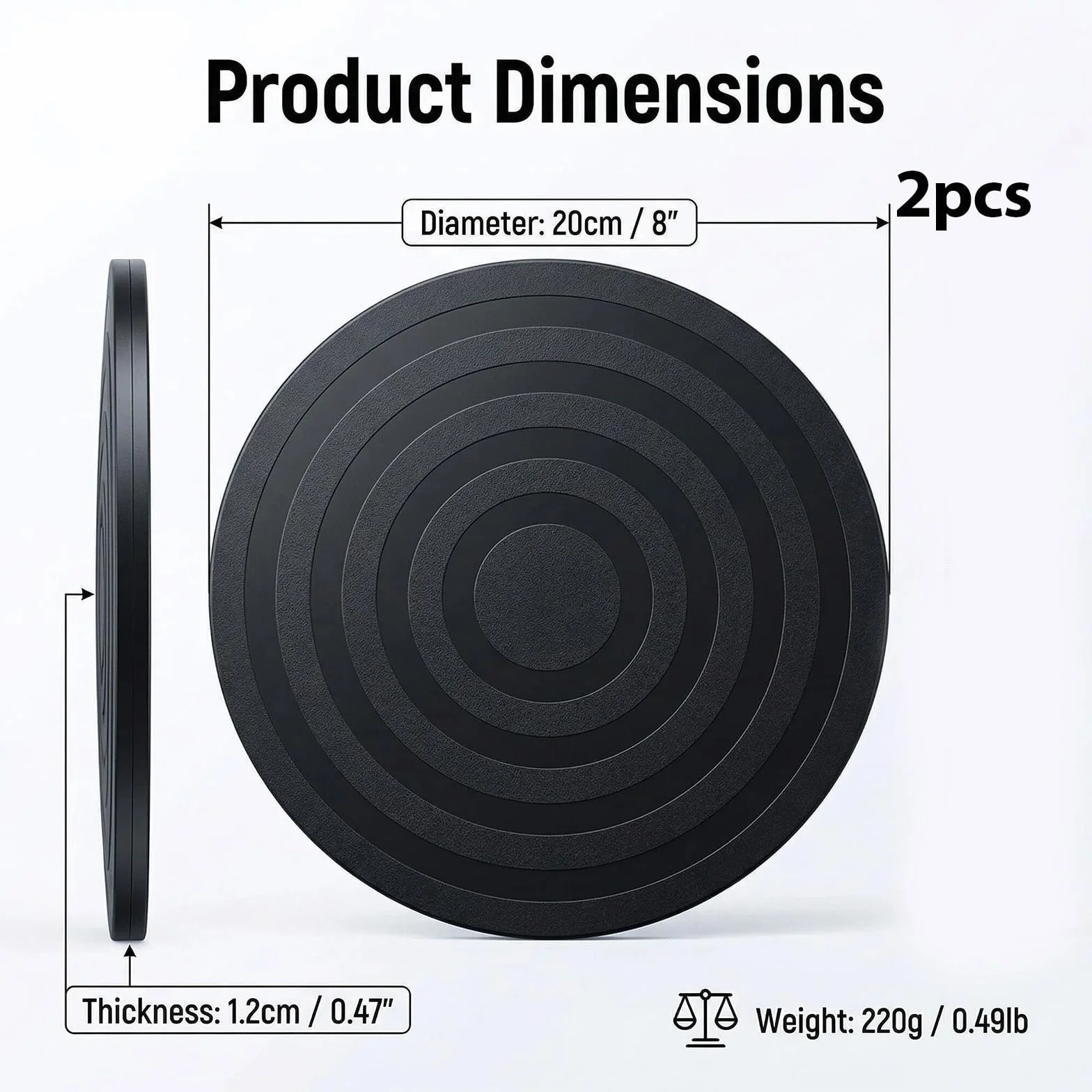 Tourne-Disque Rotatif Rotatif à 360 Degré Plateau Pivotant TV Support Pivotant Plateau Universel Rond Plateau Tournant Manuel Billes en Acier, Support Pivotant pour TV, Ordinateur. (1)