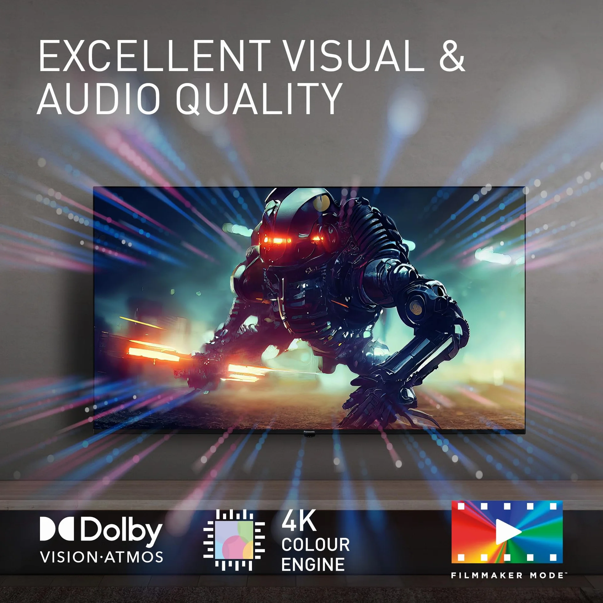 Panasonic TN-65W70AEZ Série W70 65 Pouces 4K Ultra HD LED Smart TV 2024 Assistant Google Chromecast Dolby Vision Atmos Mode Jeux Bluetooth