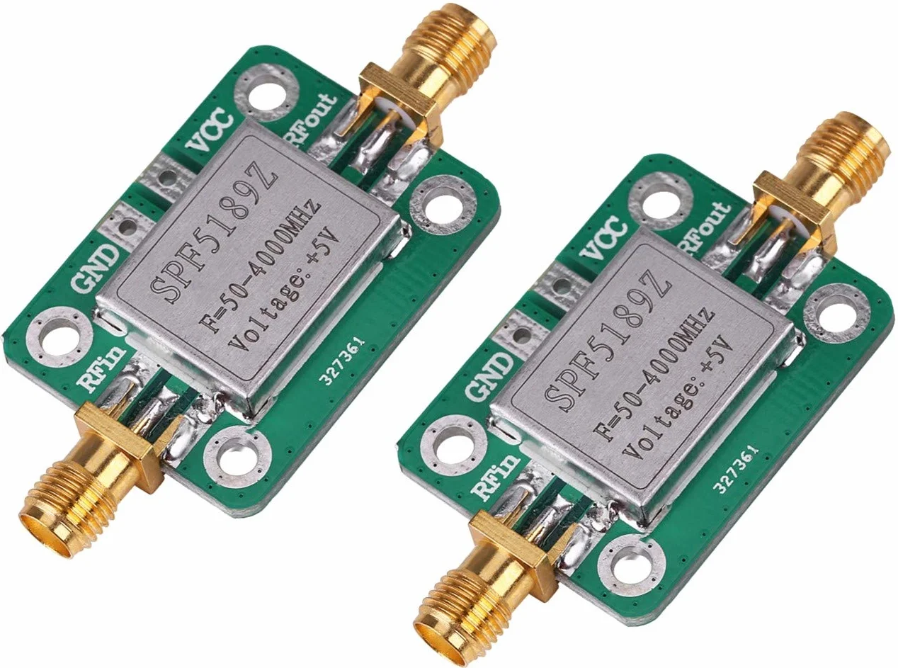 2pcs LNA 50-4000MHz SPF5189 RF Low Noise Amplifier Signal Receiver NF 0.6dB