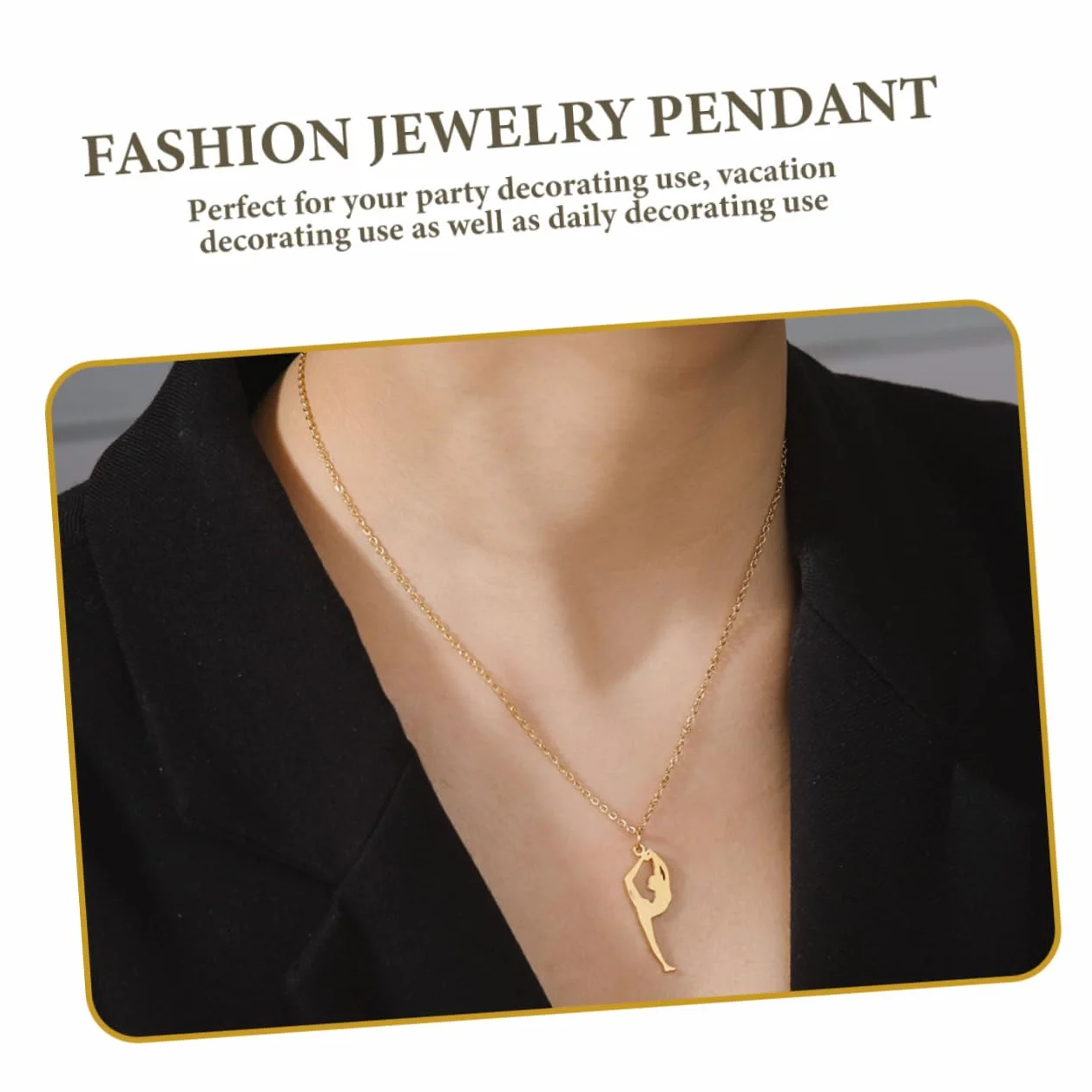 YARNOW collier en or chaîne de cou créative collier pendentif femme bijoux de cou Acier inoxydable Golden