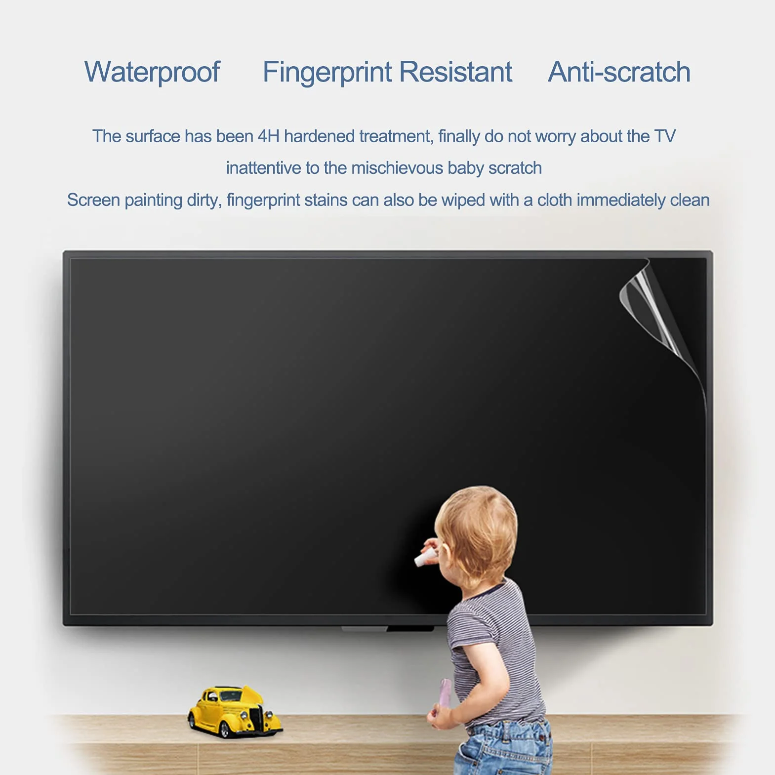 Film Mat antireflet et Anti-Casse pour téléviseur 40-75 Pouces, Protection d'écran LCD LED OLED QLED, 65 Pouces, 1440 x 809
