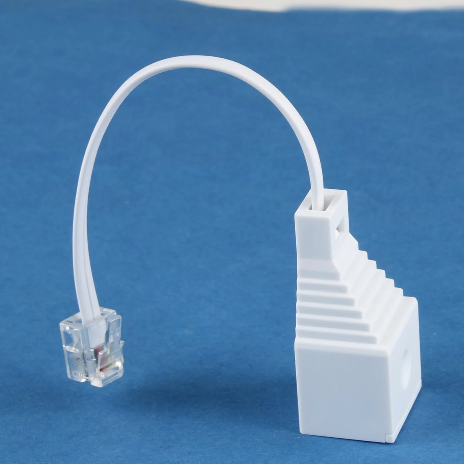 Adaptateur RJ11 vers prise BT standard RJ11 vers prise téléphonique BT - Convertisseur de téléphone vers Ethernet pour téléphone 6P4C, télécopieur, téléphones, modems, routeurs et imprimantes