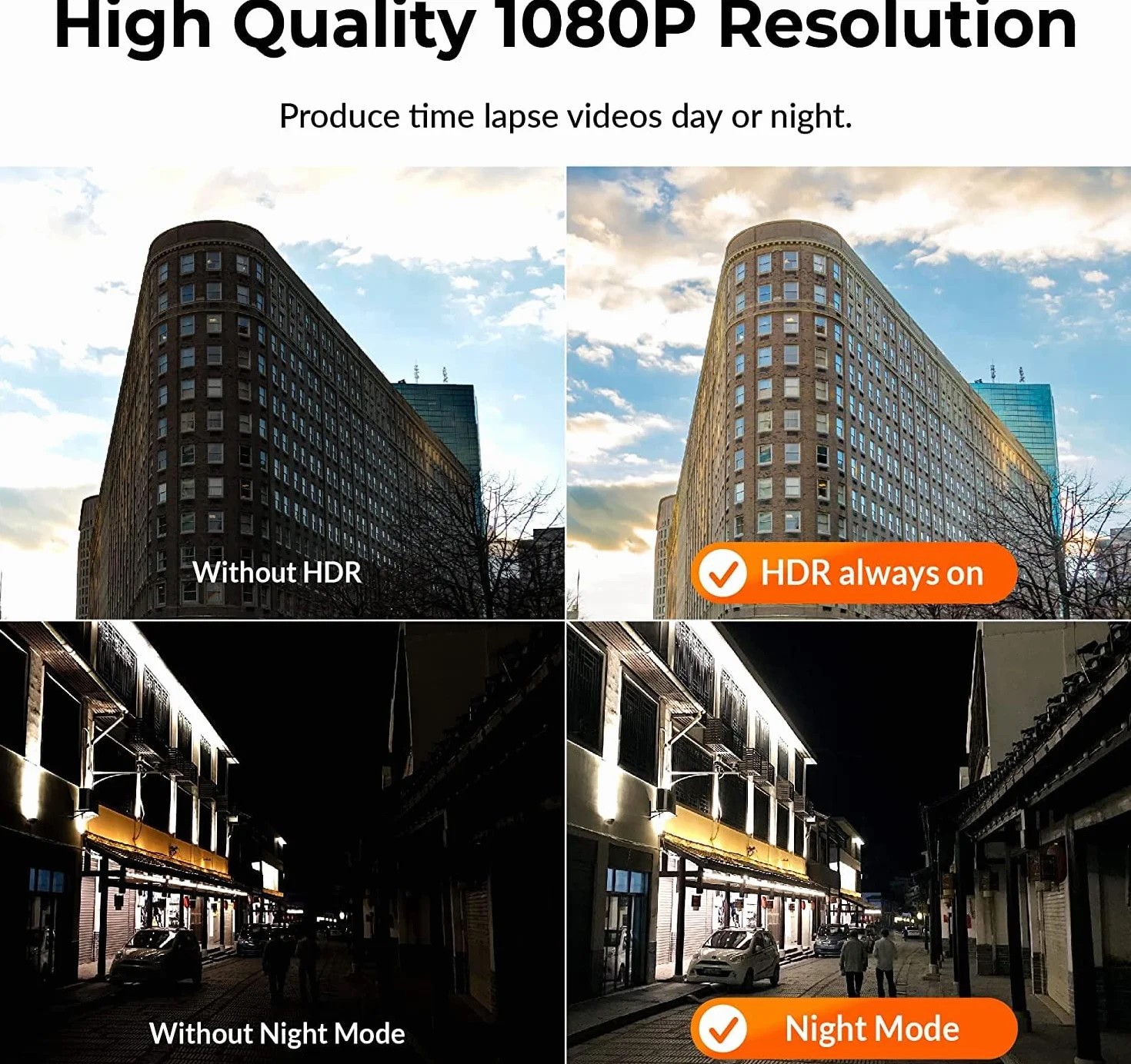 Brinno BCC300-M Vidéo Timelapse Caméra TLC300 1080P FHD HDR Écran LCD IPS Boîtier IPX4 Support Mural