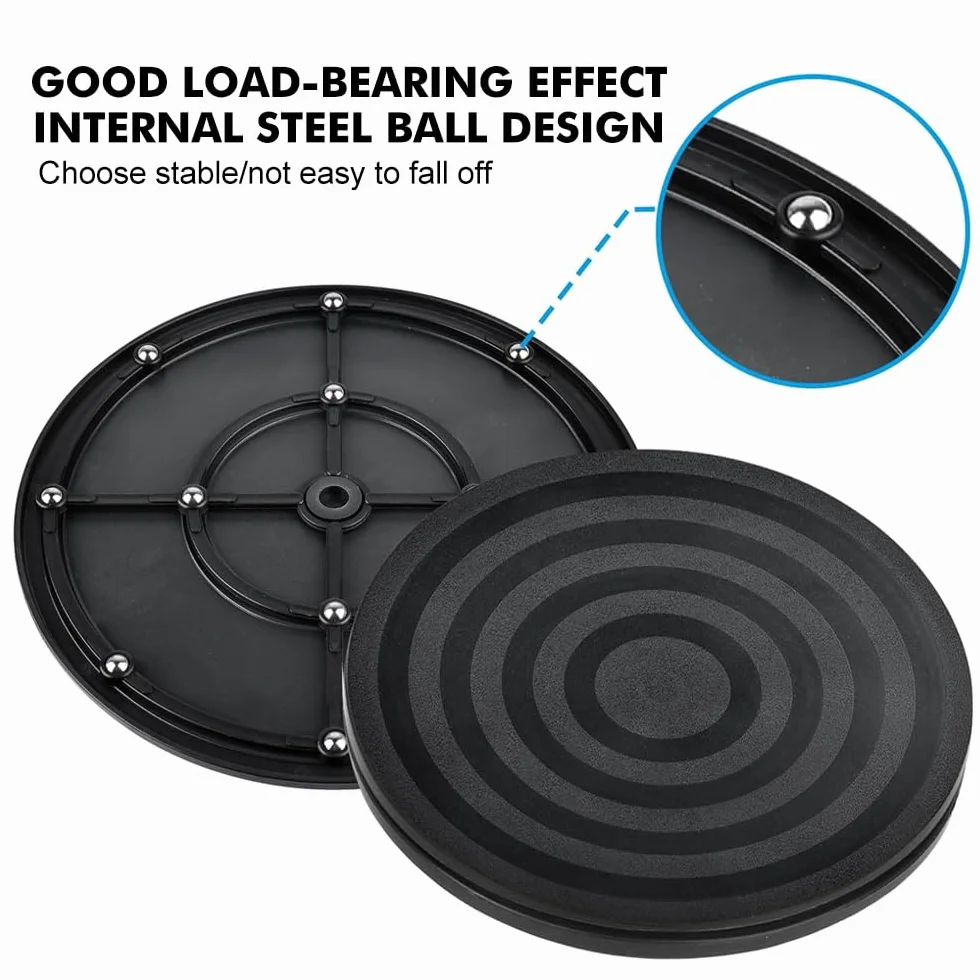 1 plateau tournant universel rotatif à 360 ° - Plateau tournant rond TV avec roulements à billes en acier - Plate-forme rotative de 20 cm - Plateau rotatif multi-usages antidérapant pour gâteau pour