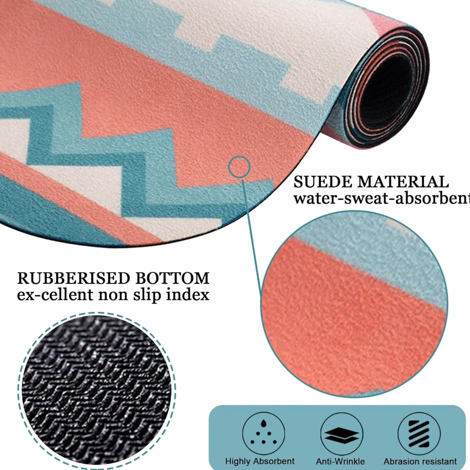 Tapis de réformateur Pilates antidérapant caoutchouc yoga gym pliable