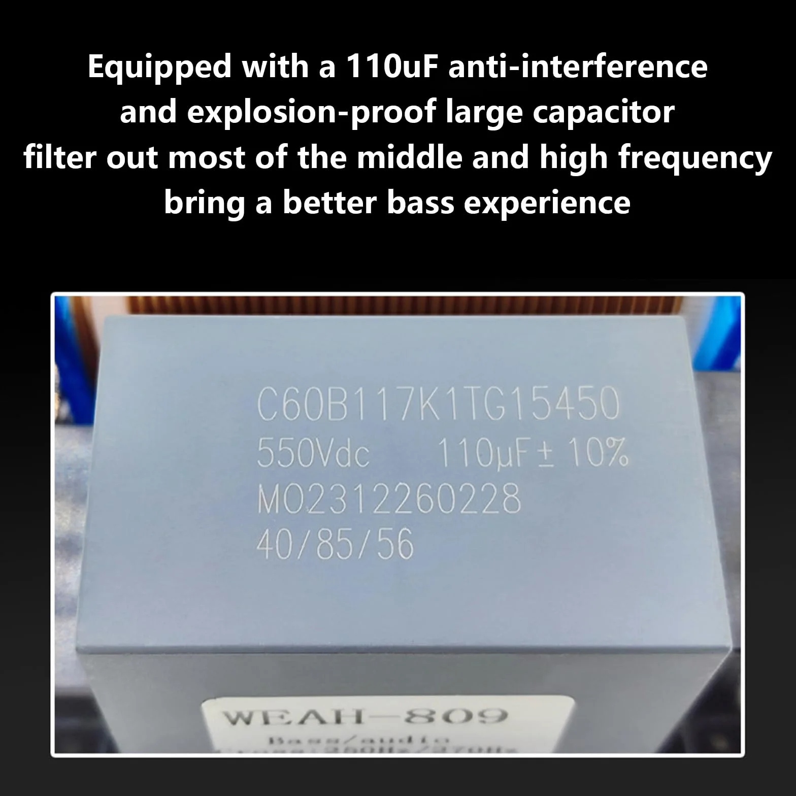 Filtre de séparation de fréquence 1500 W 250 Hz/270 Hz pour caisson de basses