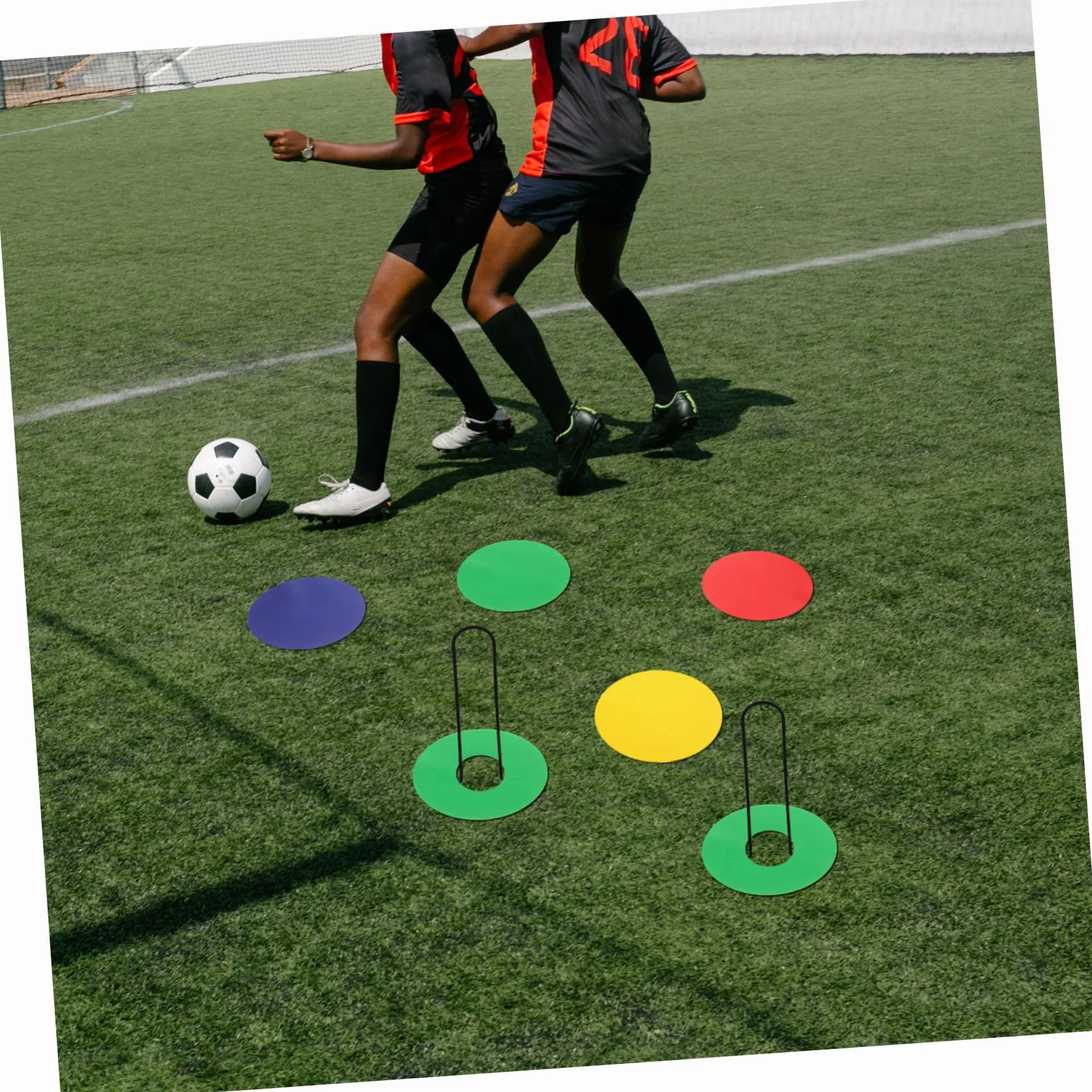 Kisangel Support de Rangement pour Plots de Football Métal Porte-disques Marqueurs Léger Portable