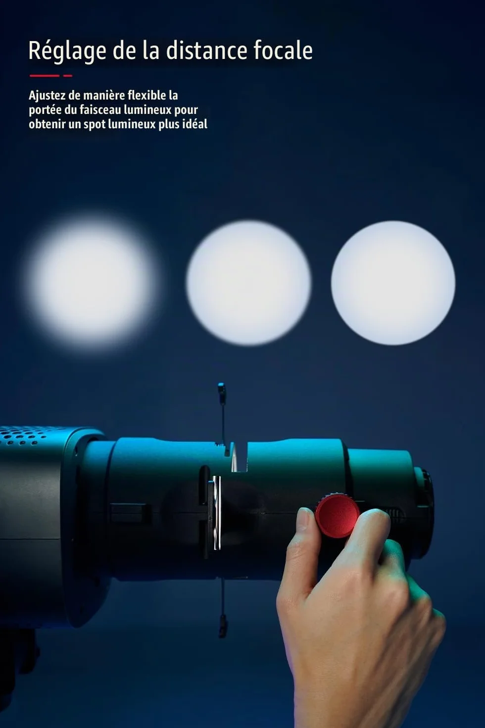 Amaran Spotlight SE 36° Kit d'objectifs de projection de précision pour Amaran 300c, 150c, 200x S, LS 300x, compatible avec Bowens Mount lumière ponctuelle jusqu'à 300 W