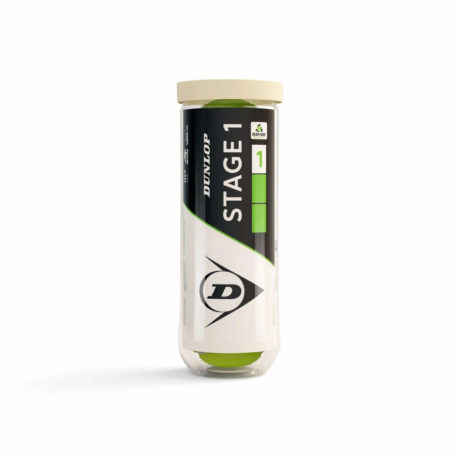 DUNLOP Balle de Tennis Stage 1 Verte pour Large Terrain
