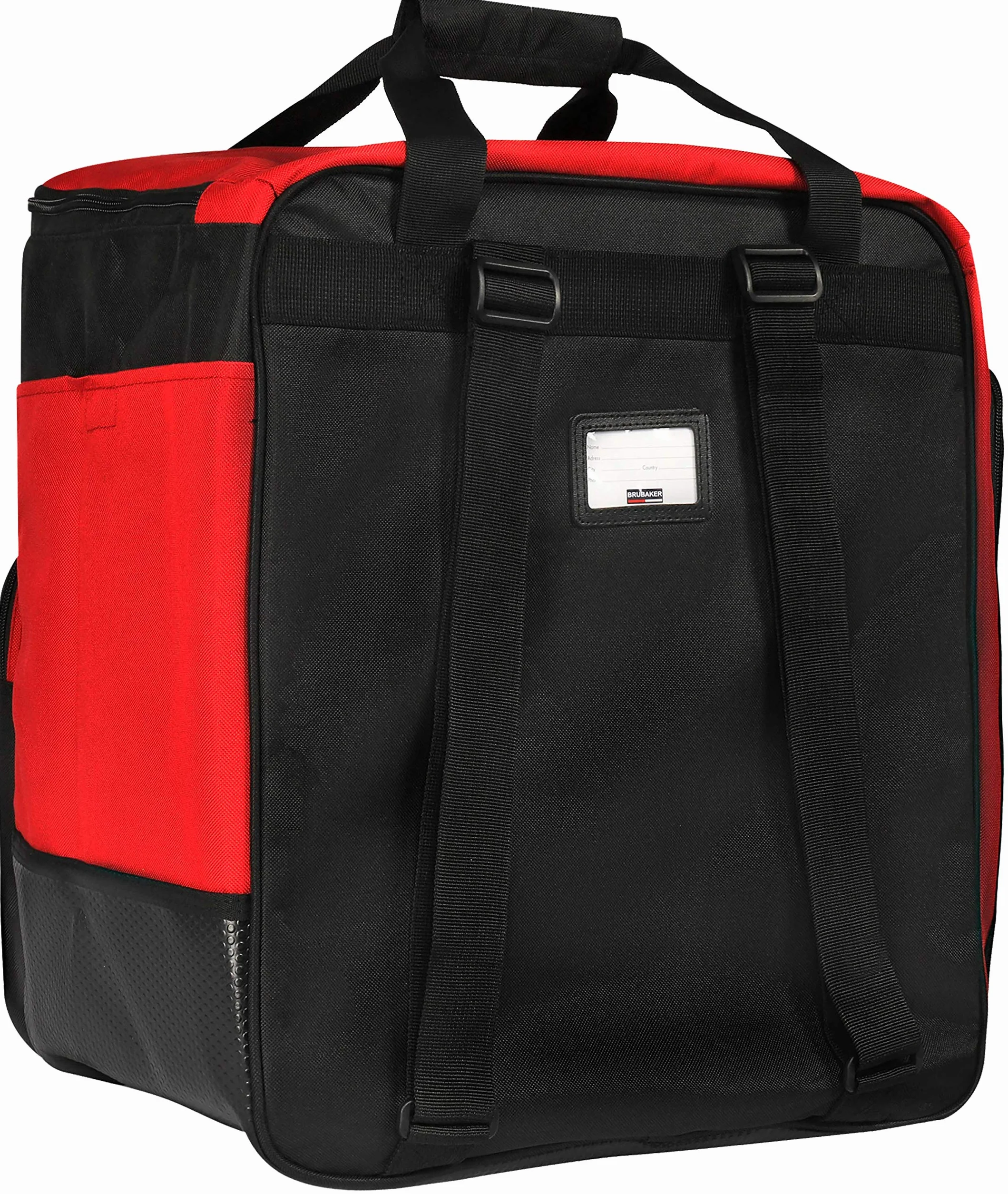 BRUBAKER Ensemble Sac de Ski et Sac à Chaussures 1 Paire 190 cm Noir Rouge