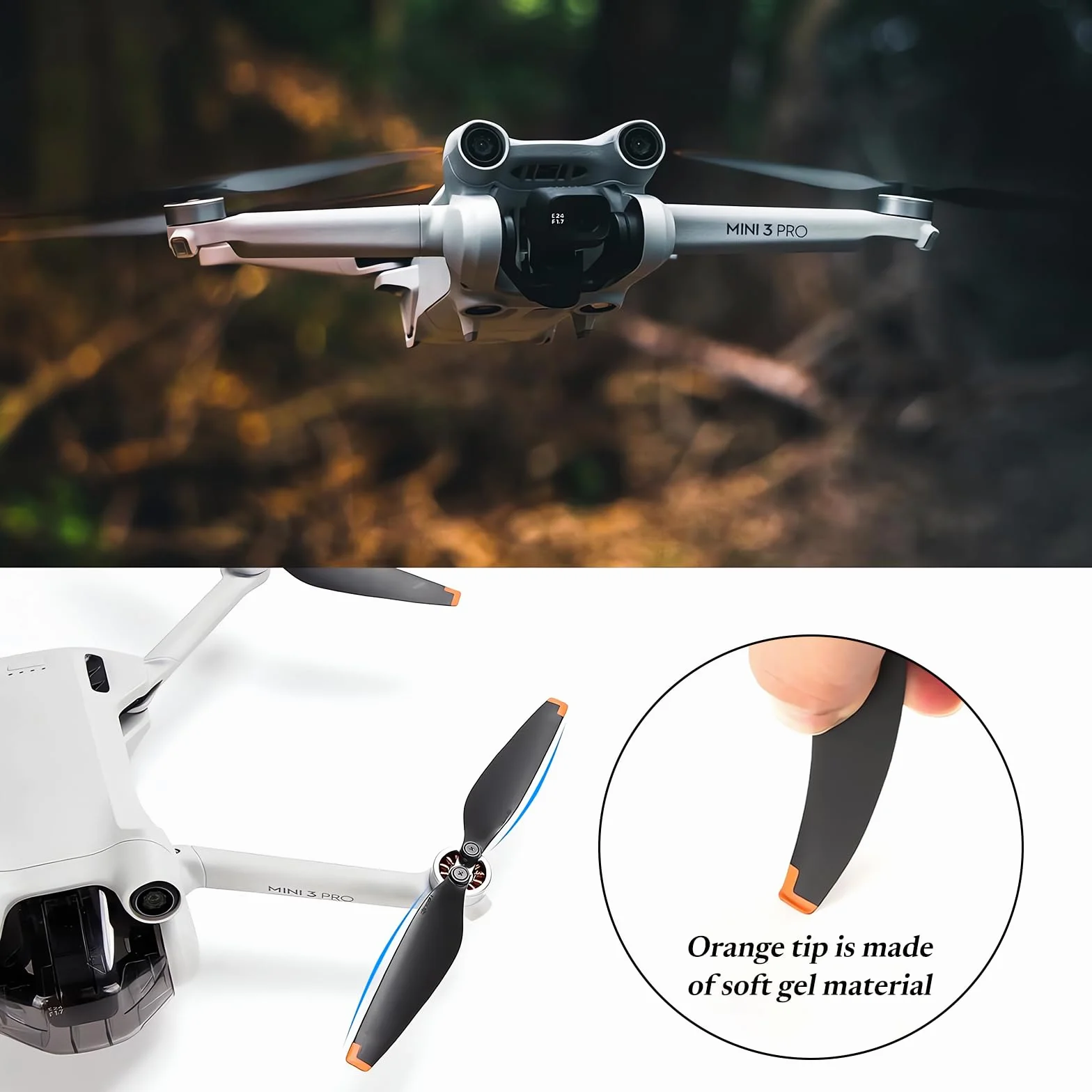 16 Lame D'hélice à Faible Bruit Accessoire pour Drone Hélices Remplacement avec 2 Tournevis et 24 Vis Compatibles avec Les ModèLes Mini 3,Mini 3 Pro et Mini 4 Pro