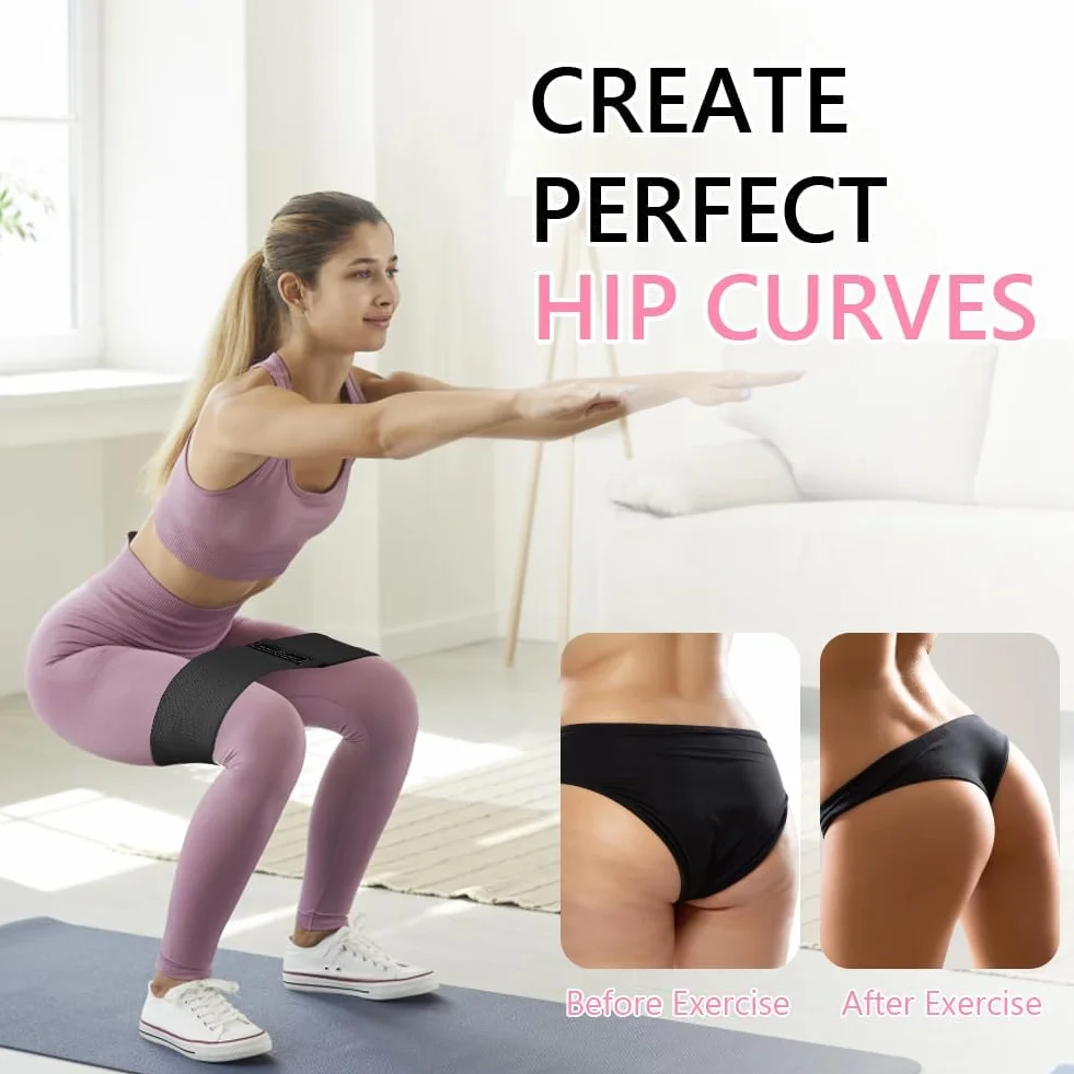 Flintronic Bande Élastique Musculation, Bande de Résistance 3/5 Niveaux de Force, Fitness en Tissu, avec Sac de Rangement